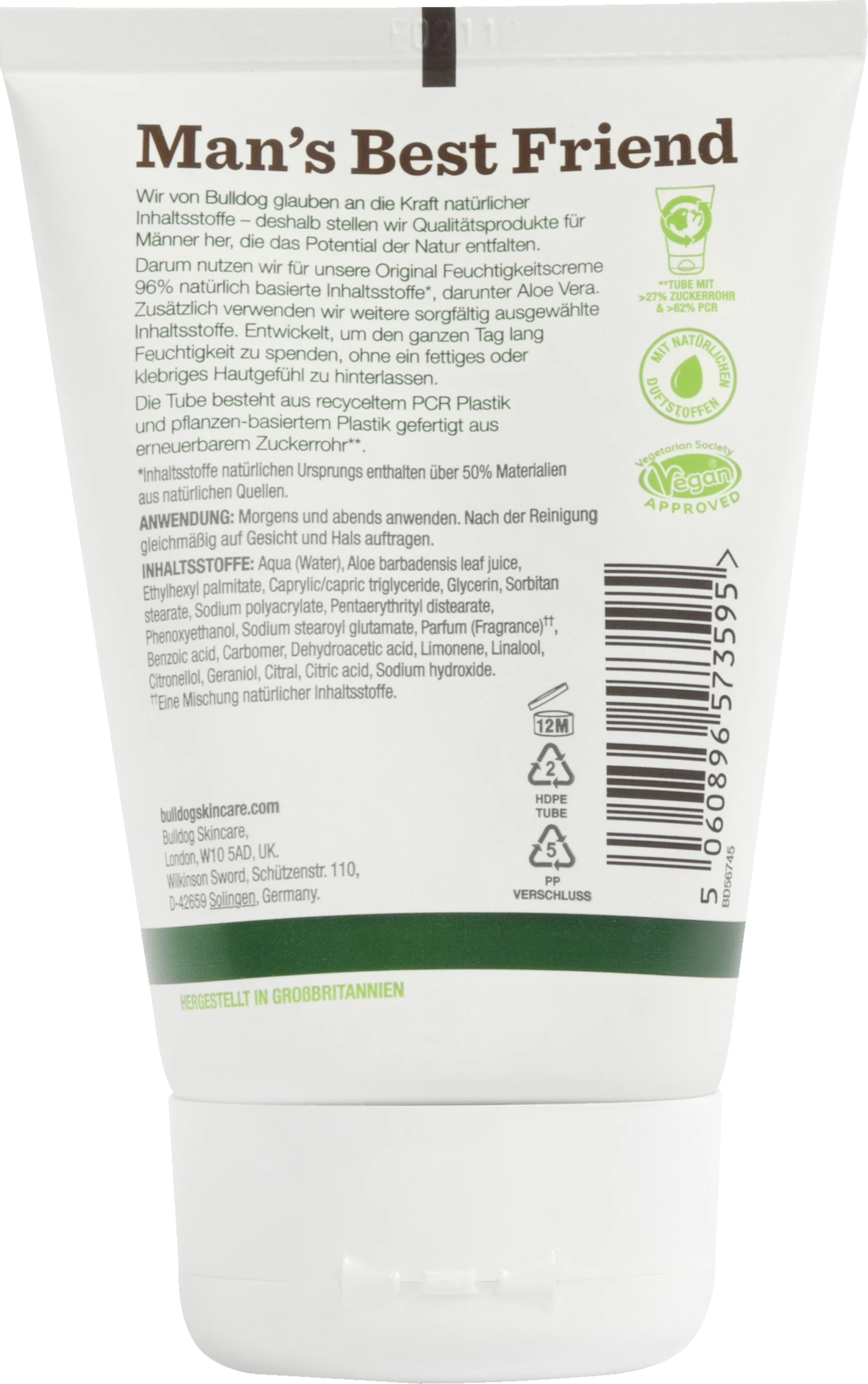 BULLDOG Original Feuchtigkeitscreme 2 BULLDOG Original Feuchtigkeitscreme – Bild 2