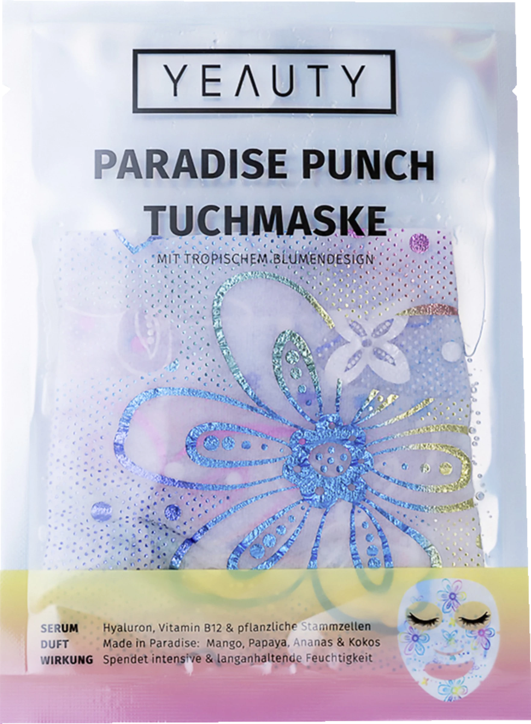 YEAUTY Paradise Punch Tuchmaske 1 YEAUTY Paradise Punch Tuchmaske