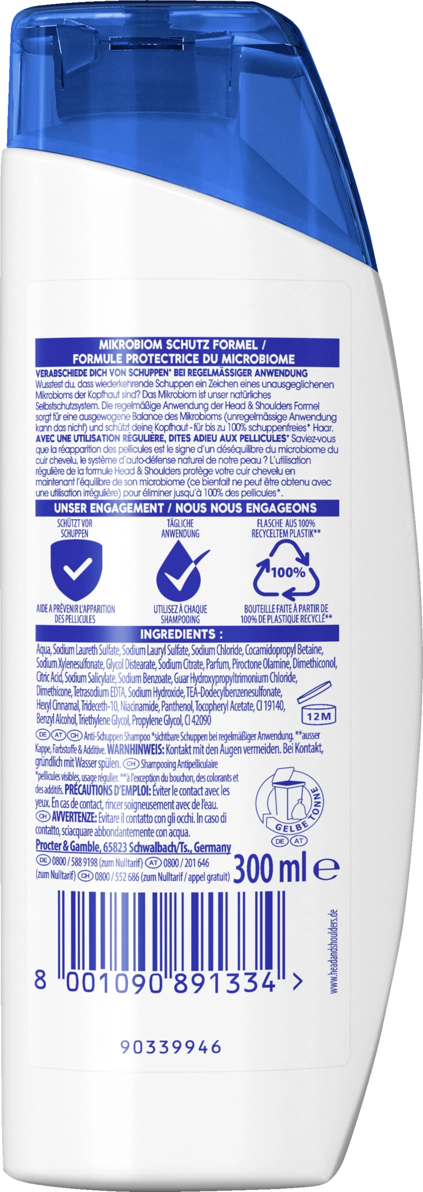 Head & Shoulders Anti-Schuppen Shampoo Apple Fresh 2 Head & Shoulders Anti-Schuppen Shampoo Apple Fresh – Bild 2