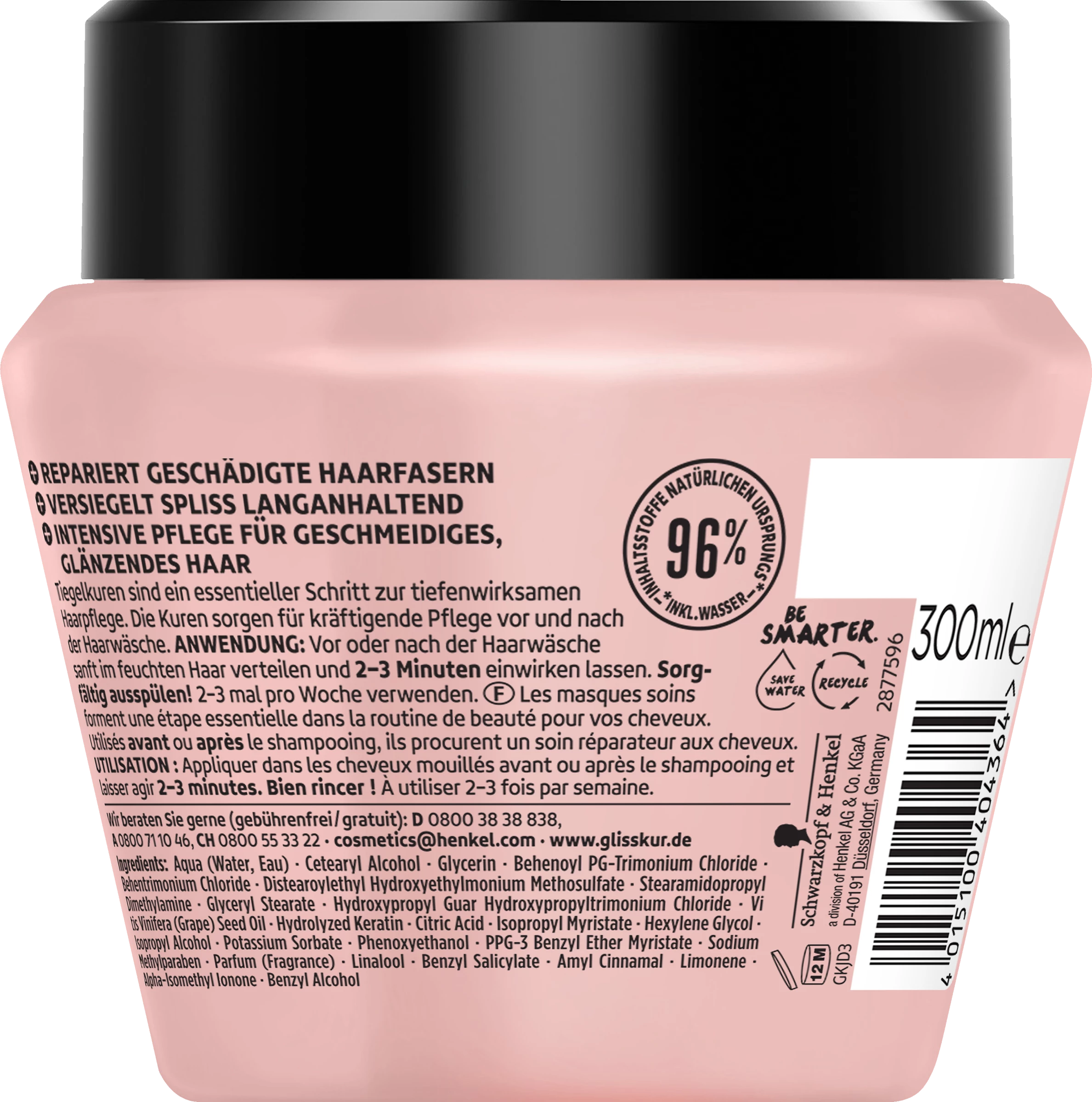 Schwarzkopf Gliss Versiegelung 2-in-1 Kur 2 Schwarzkopf Gliss Versiegelung 2-in-1 Kur – Bild 2