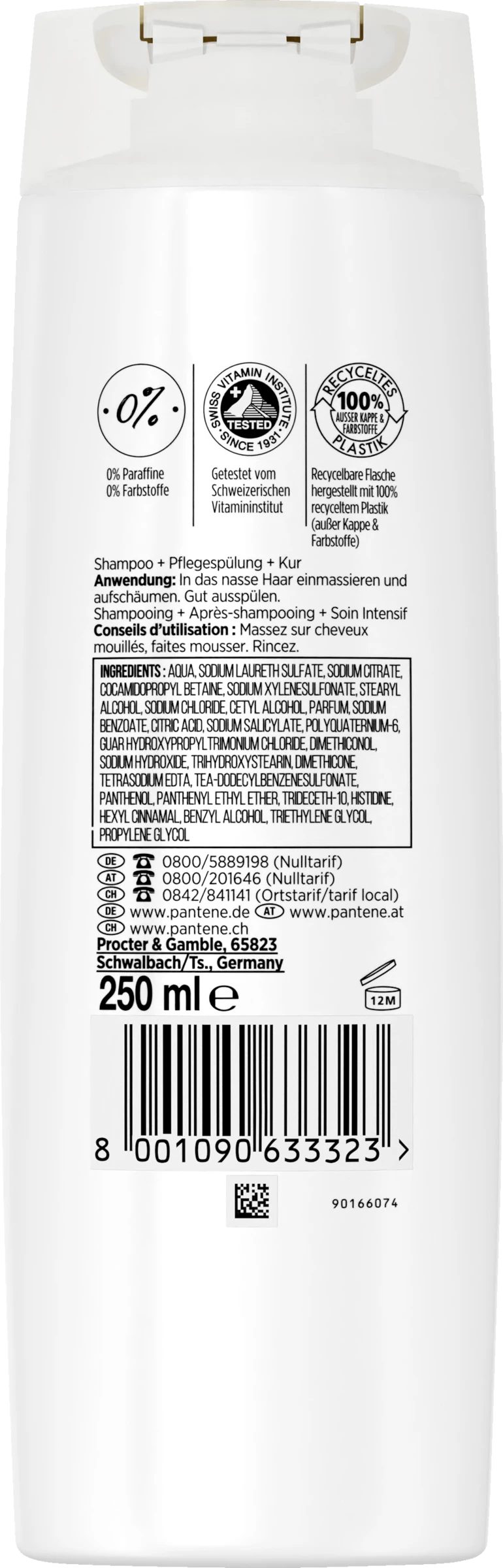 Pantene Pro-V Glatt & Seidig 3 In 1Shampoo, Pflegespülung & Kur 2 Pantene Pro-V Glatt & Seidig 3 In 1Shampoo, Pflegespülung & Kur – Bild 2
