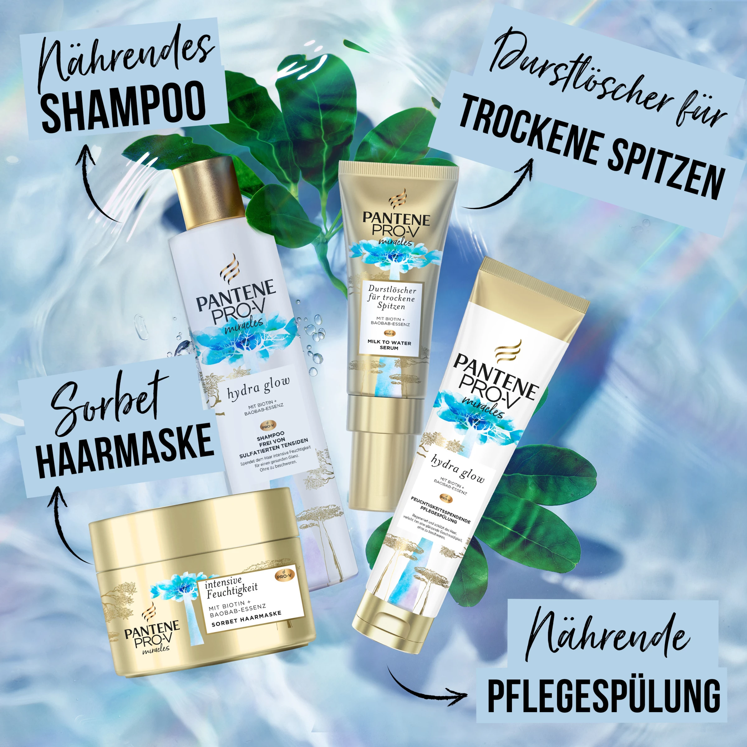 Pantene Pro-V Miracles Hydra Glow Feuchtigkeitsspendende Pflegespülung 4 Pantene Pro-V Miracles Hydra Glow Feuchtigkeitsspendende Pflegespülung – Bild 4