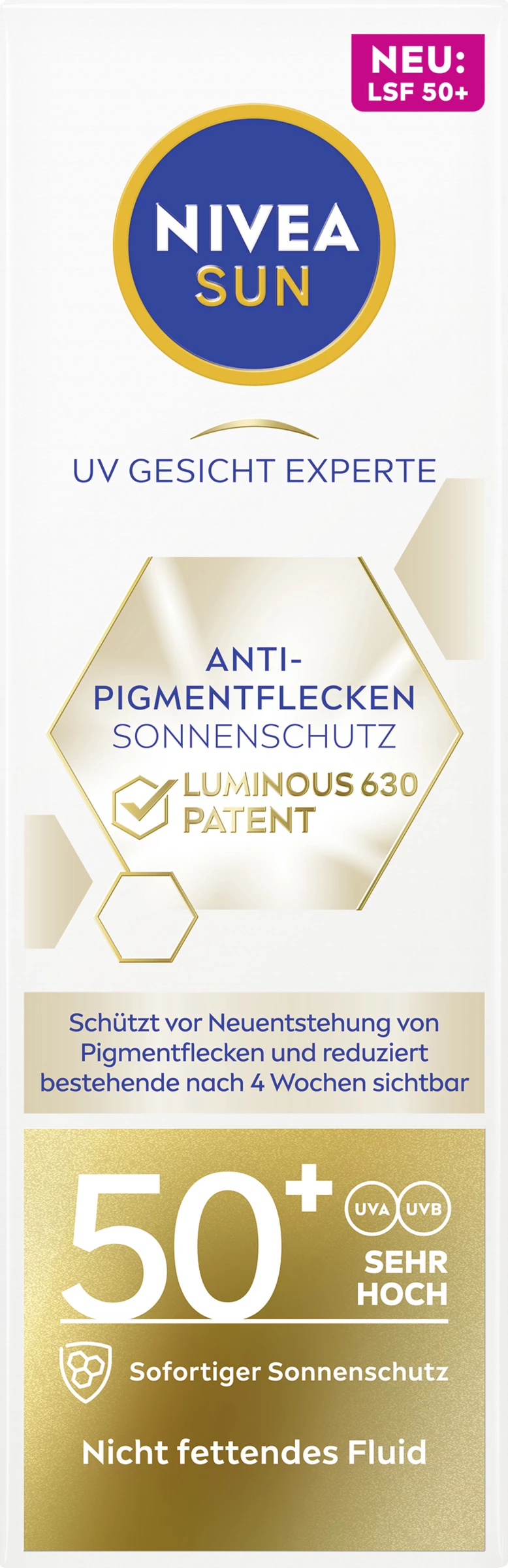 NIVEA UV Gesicht Experte Anti-Pigmentflecken Sonnenschutz LsF50+ 1 NIVEA UV Gesicht Experte Anti-Pigmentflecken Sonnenschutz LsF50+