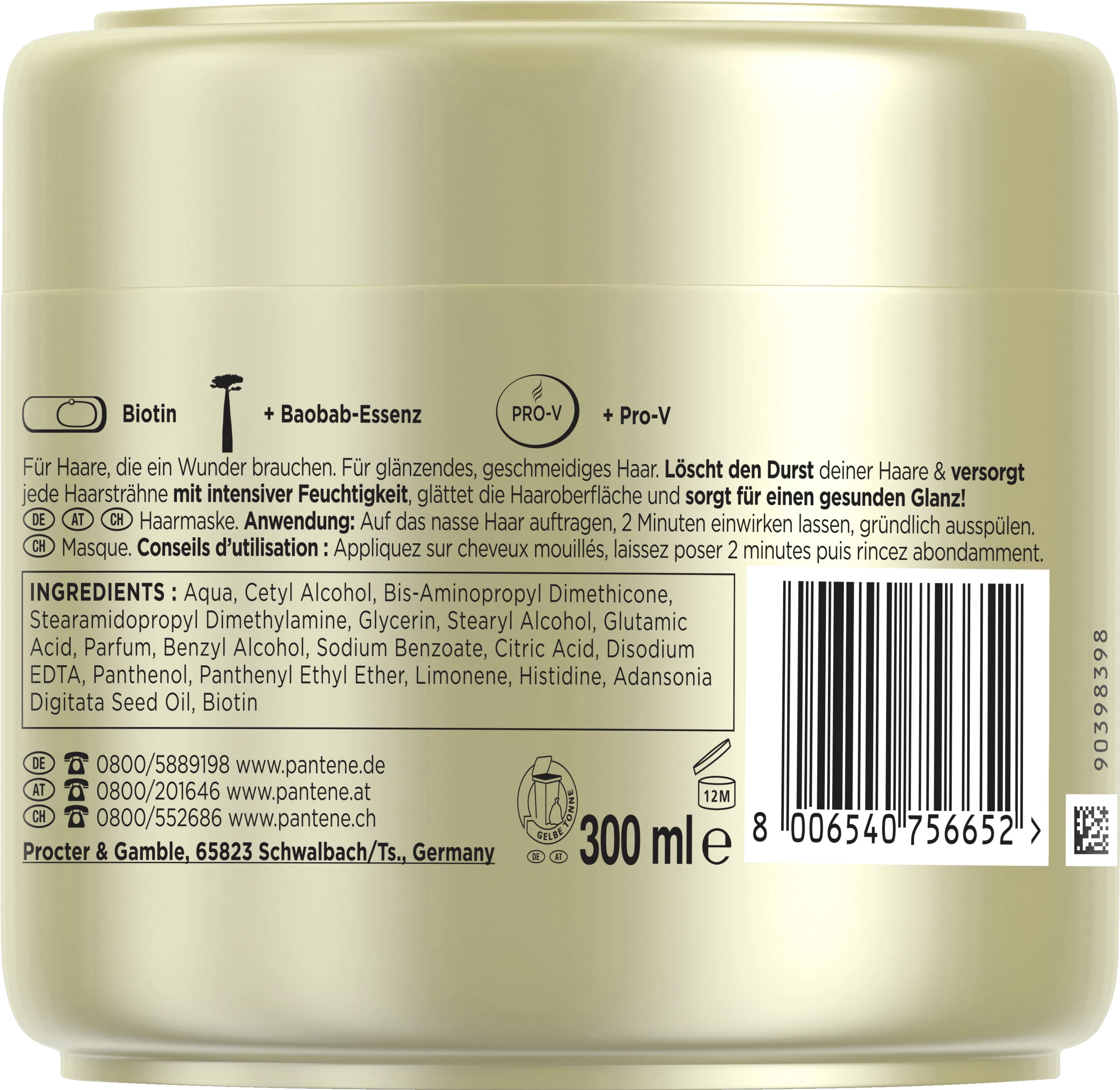 Pantene Pro-V Miracles Hydra Glow Sorbet Haarmaske 2 Pantene Pro-V Miracles Hydra Glow Sorbet Haarmaske – Bild 2