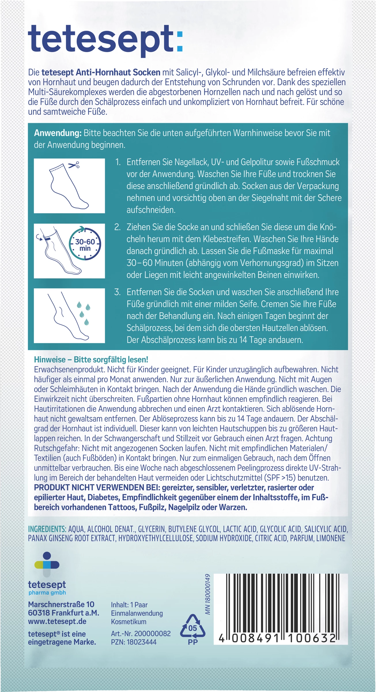 Tetesept Anti-Hornhaut Socken 2 Tetesept Anti-Hornhaut Socken – Bild 2