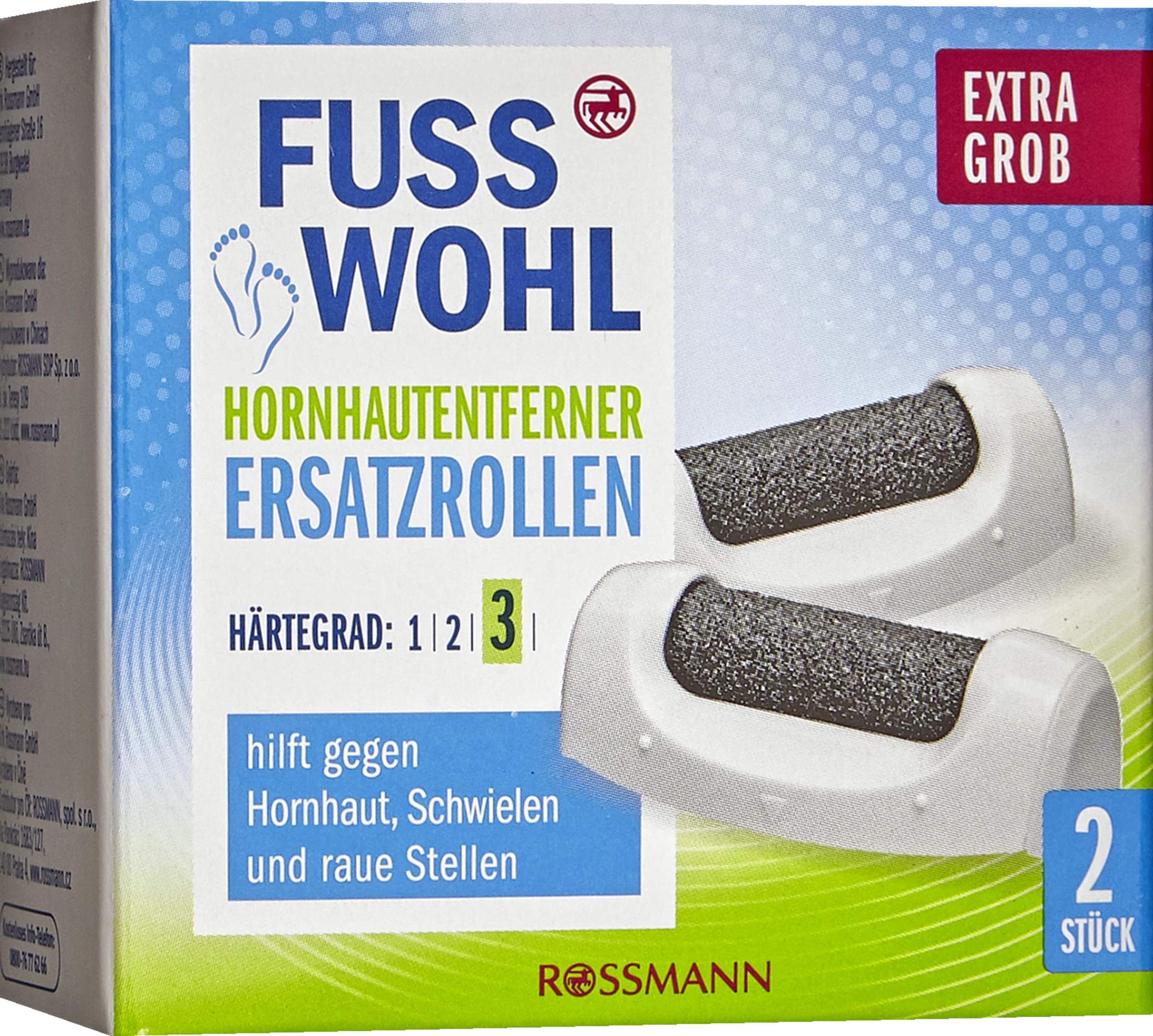 FUSSWOHL Hornhautentferner Ersatzrollen Extra Grob 1 FUSSWOHL Hornhautentferner Ersatzrollen Extra Grob
