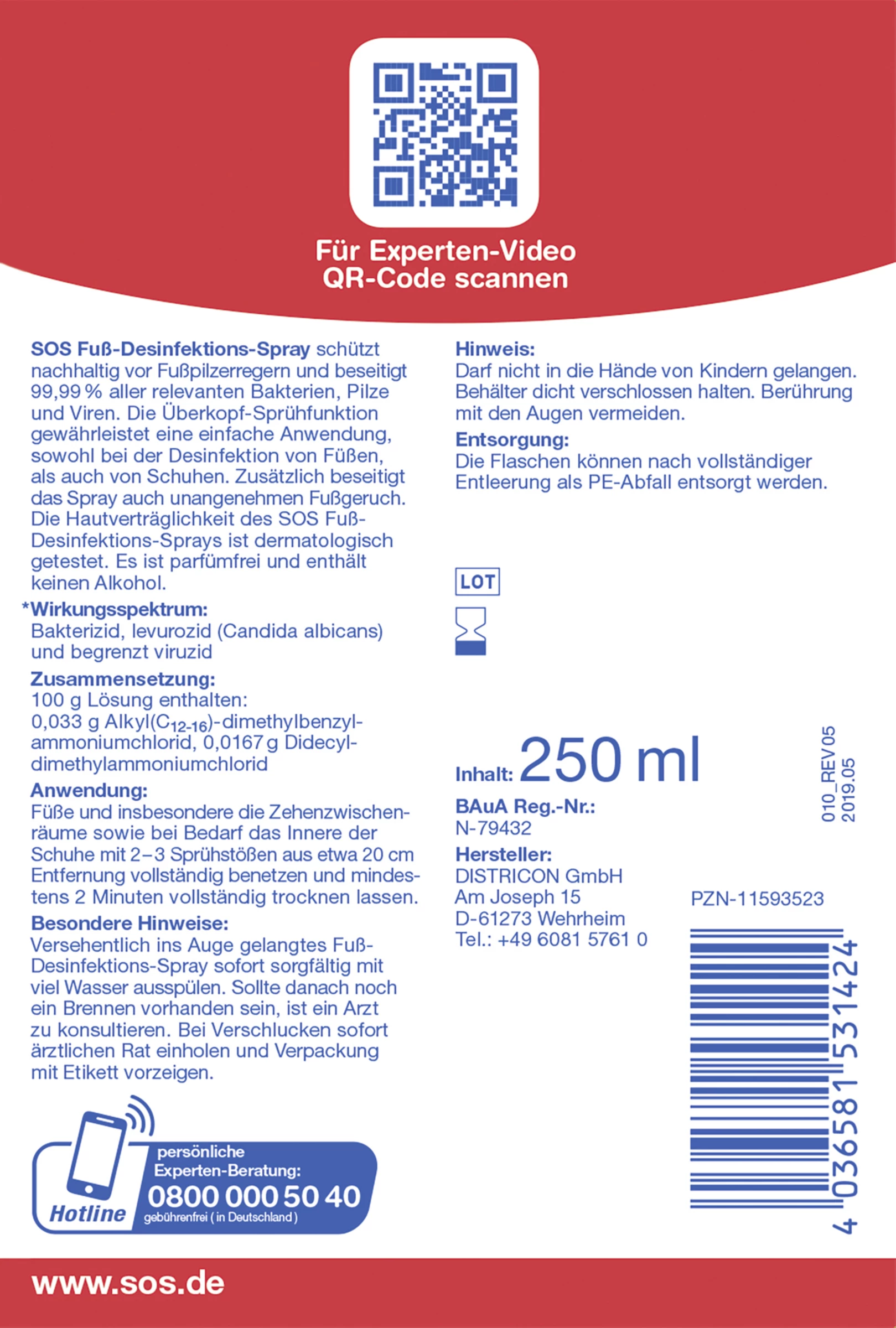 SOS Fuß-Desinfektions-Spray Füße + Schuhe 2 SOS Fuß-Desinfektions-Spray Füße + Schuhe – Bild 2