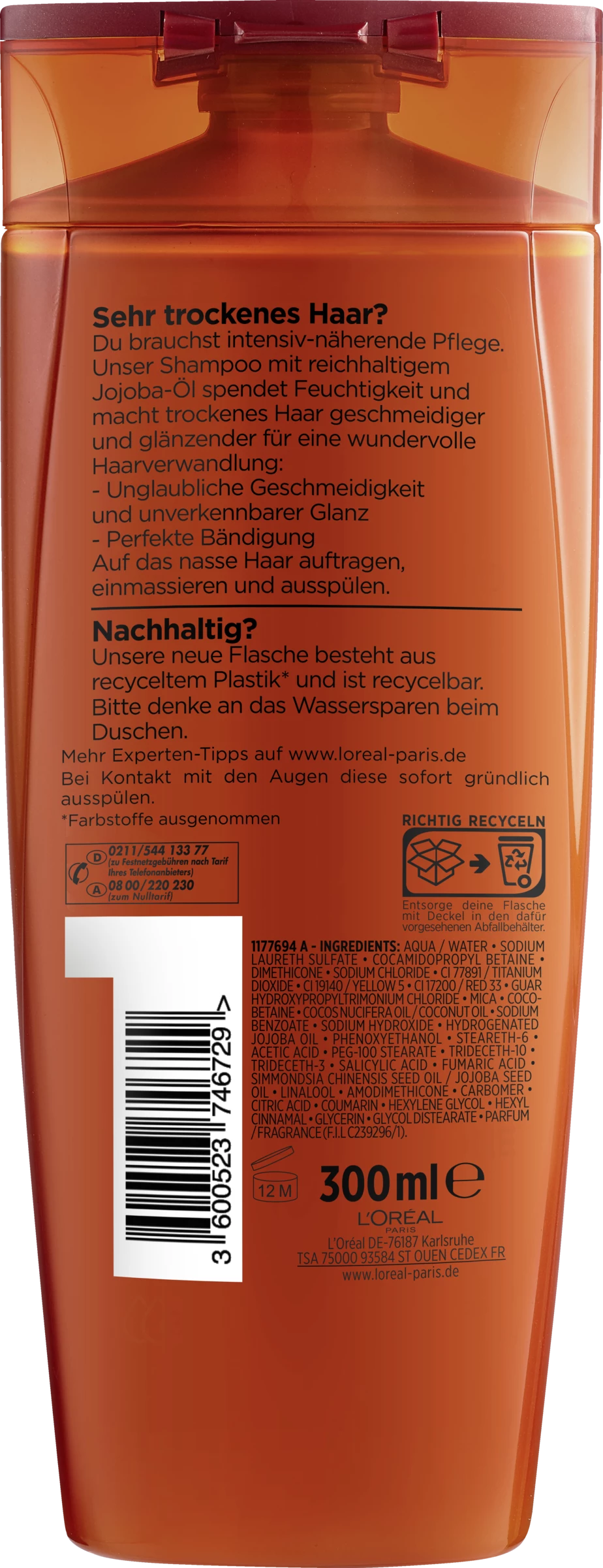 L’Oréal Paris Elvital Öl Magique Jojoba Shampoo 300ml 2 L’Oréal Paris Elvital Öl Magique Jojoba Shampoo 300ml – Bild 2