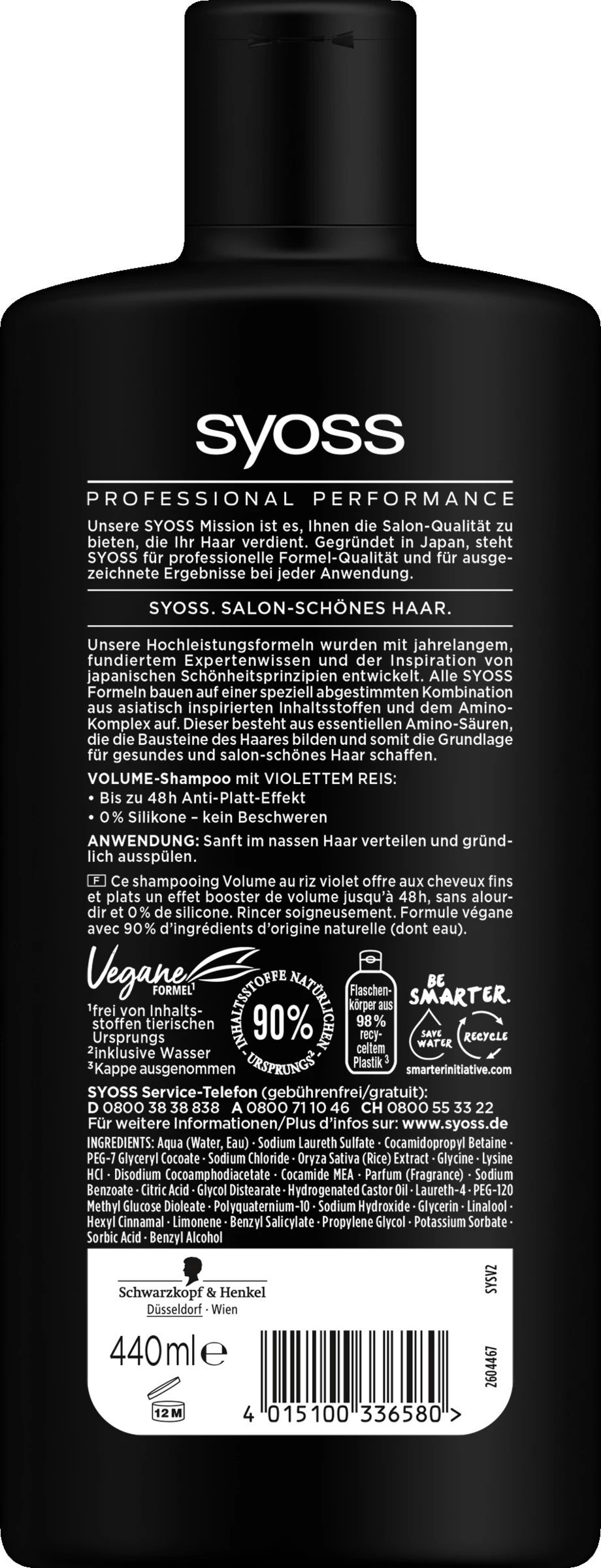 Syoss Volume Shampoo 2 Syoss Volume Shampoo – Bild 2