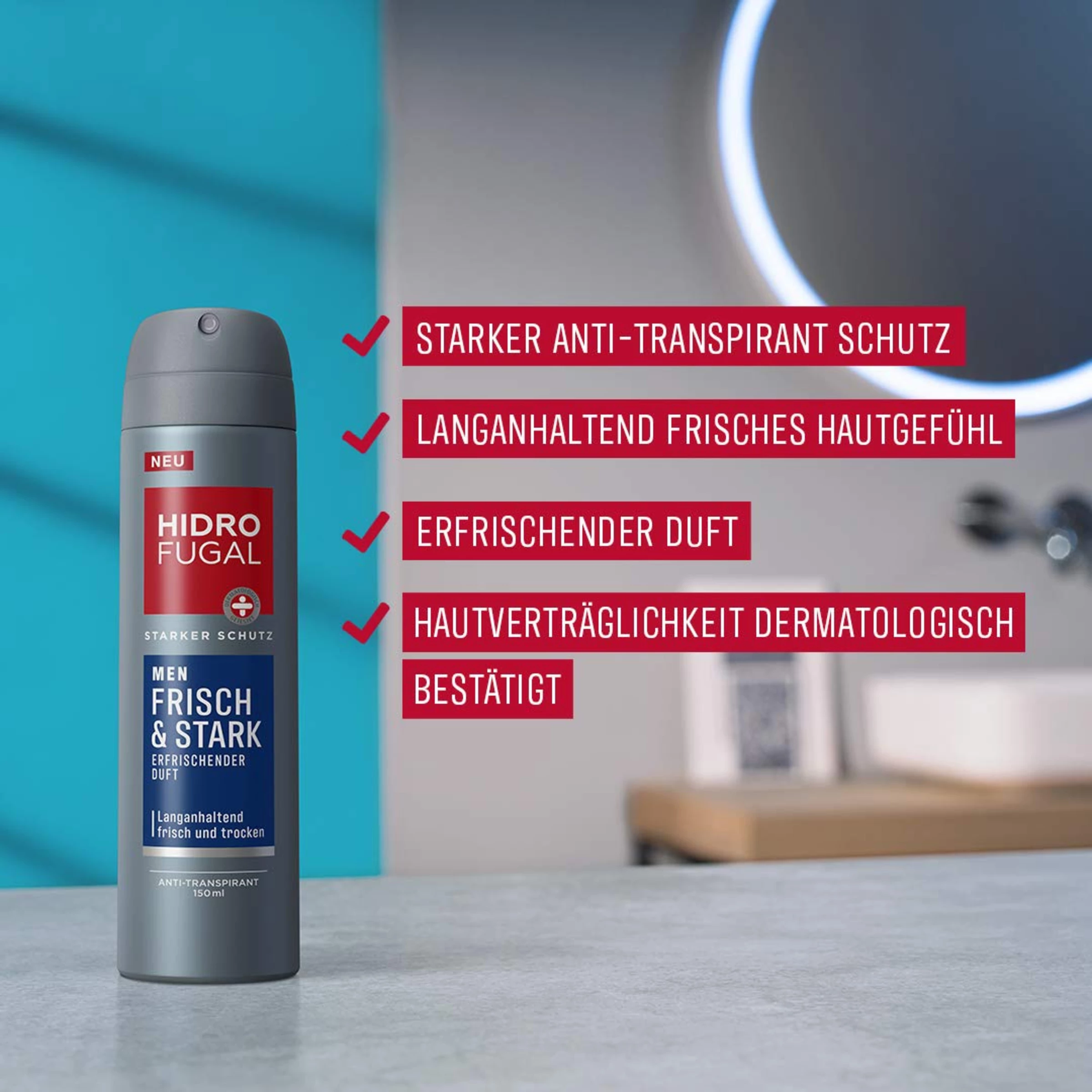 Hidrofugal MEN Frisch & Stark Anti-Transpirant Spray 4 Hidrofugal MEN Frisch & Stark Anti-Transpirant Spray – Bild 4