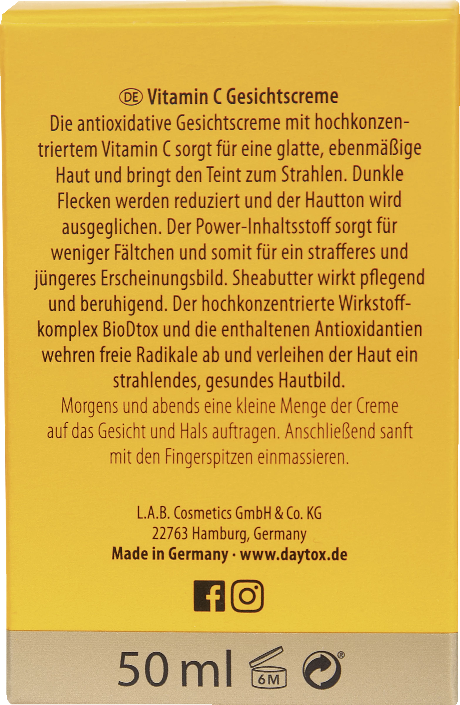 DAYTOX Vitamin C Cream 2 DAYTOX Vitamin C Cream – Bild 2