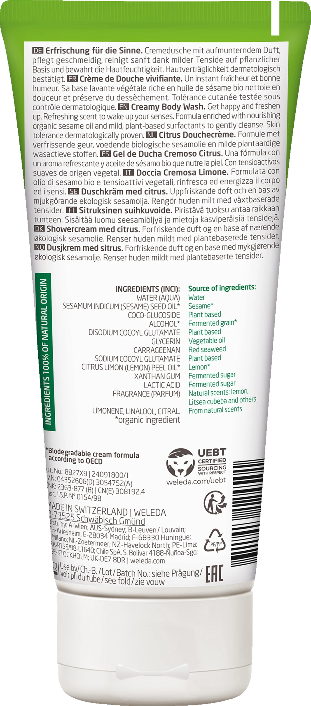 Weleda Refresh Erfrischungsdusche Citrus 2 Weleda Refresh Erfrischungsdusche Citrus – Bild 2