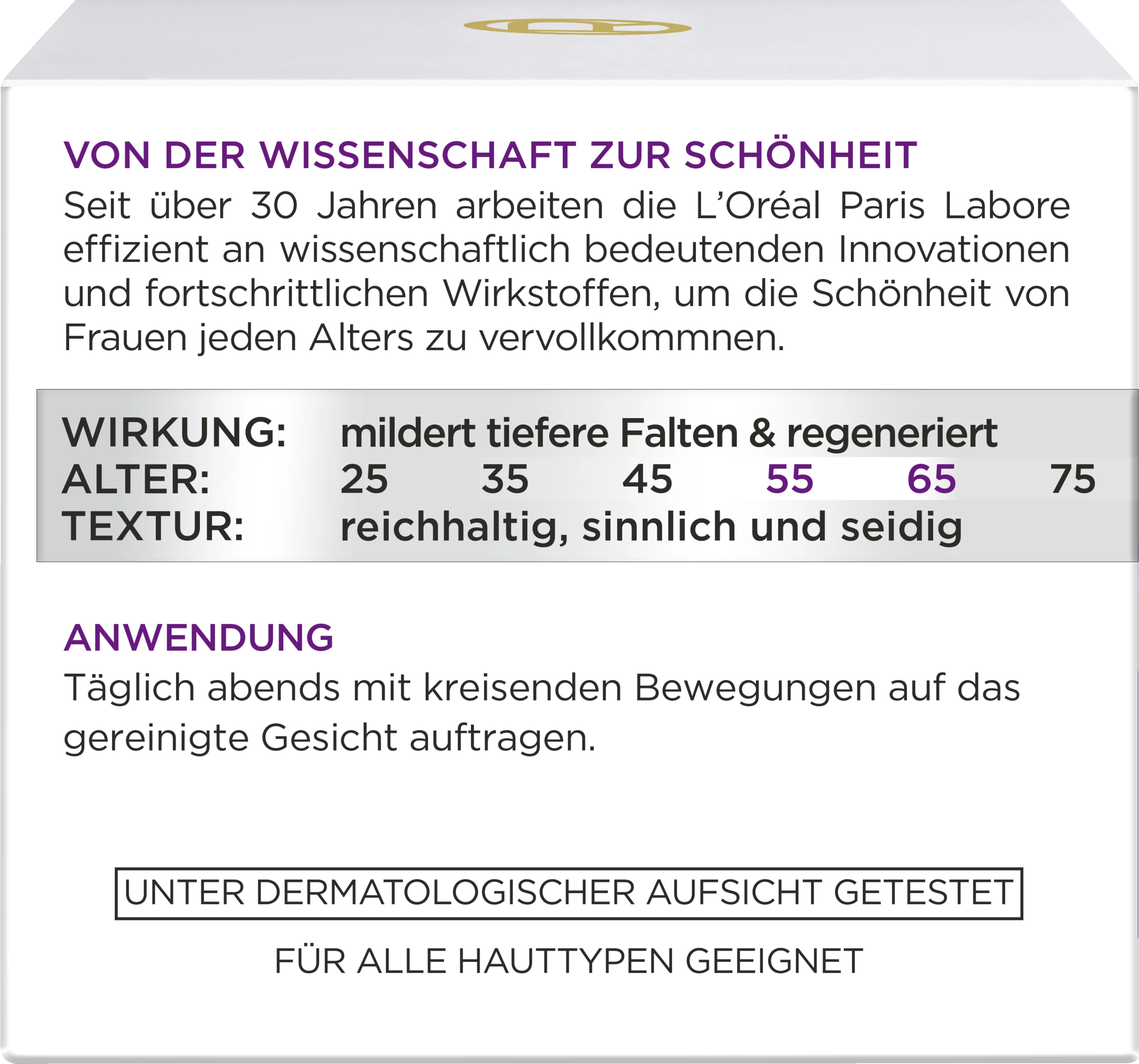L’Oréal Paris 55+ Feuchtigkeitspflege Nacht 3 L’Oréal Paris 55+ Feuchtigkeitspflege Nacht – Bild 3