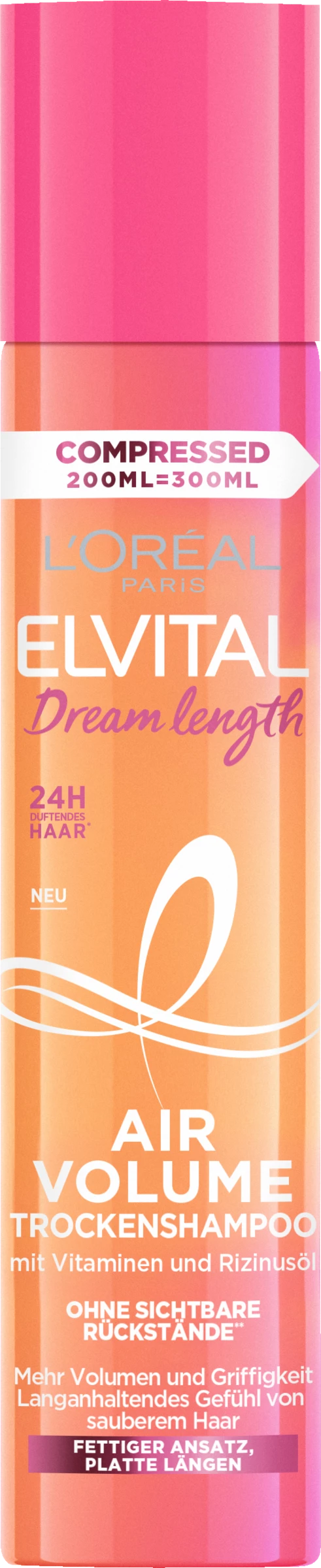 L’Oréal Paris Elvital Dream Length Dream Volume Trockenshampoo 1 L’Oréal Paris Elvital Dream Length Dream Volume Trockenshampoo