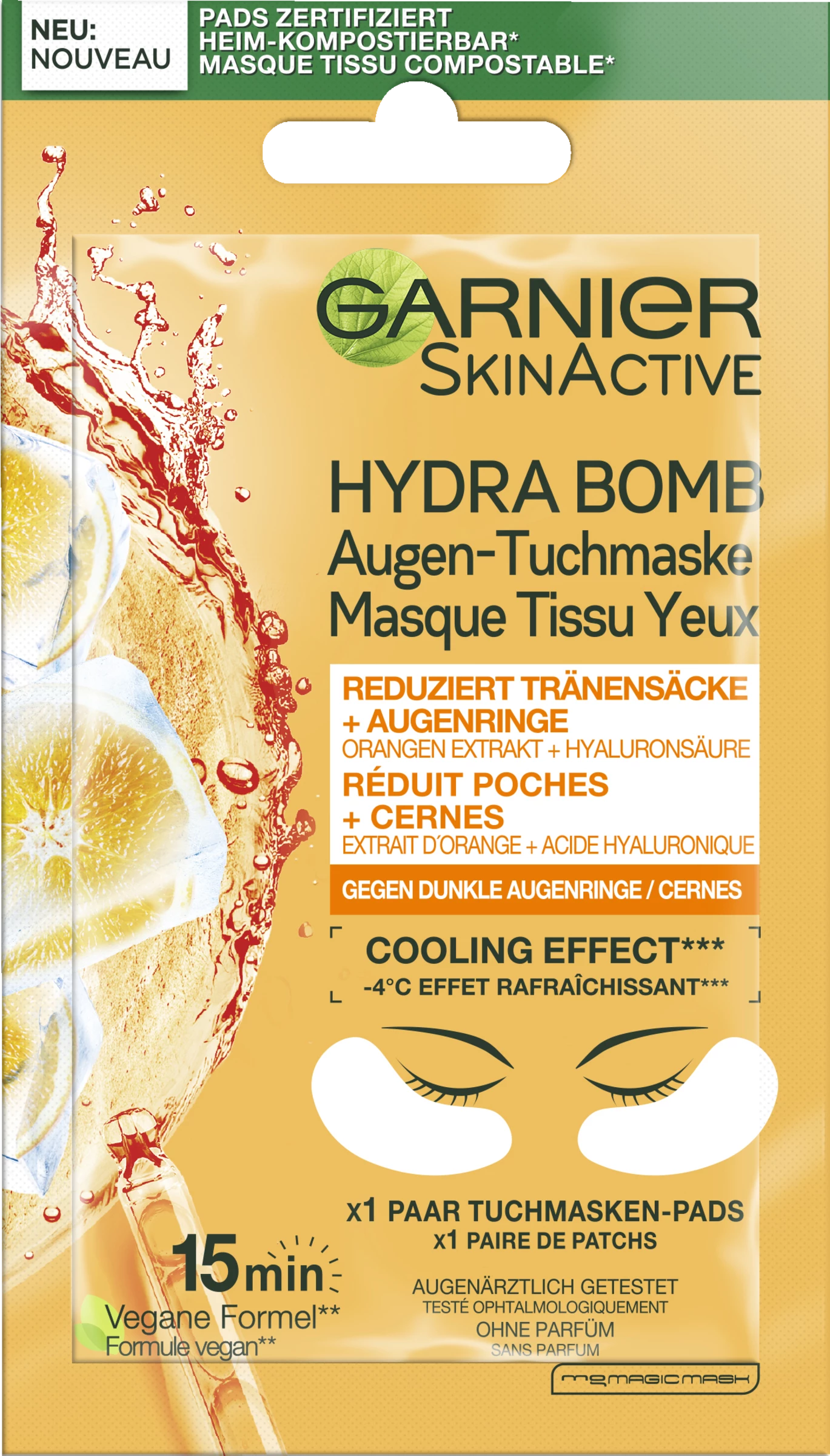 Garnier SkinActive Hydra Bomb Augen-Tuchmaske 1 Garnier SkinActive Hydra Bomb Augen-Tuchmaske