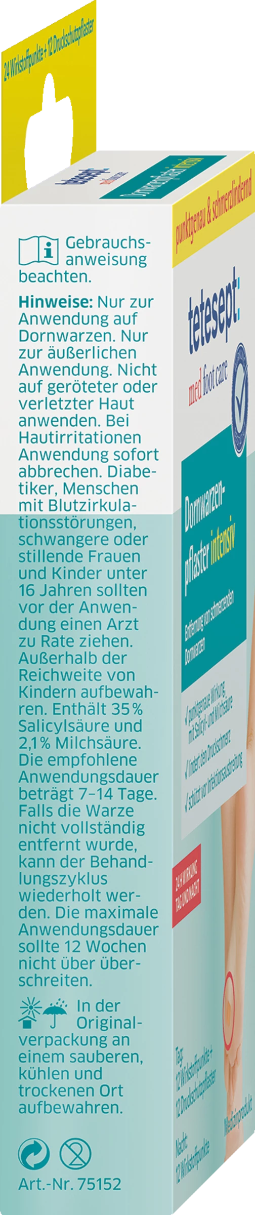 Tetesept Med Foot Care Dornwarzenpflaster Intensiv 3 Tetesept Med Foot Care Dornwarzenpflaster Intensiv – Bild 3