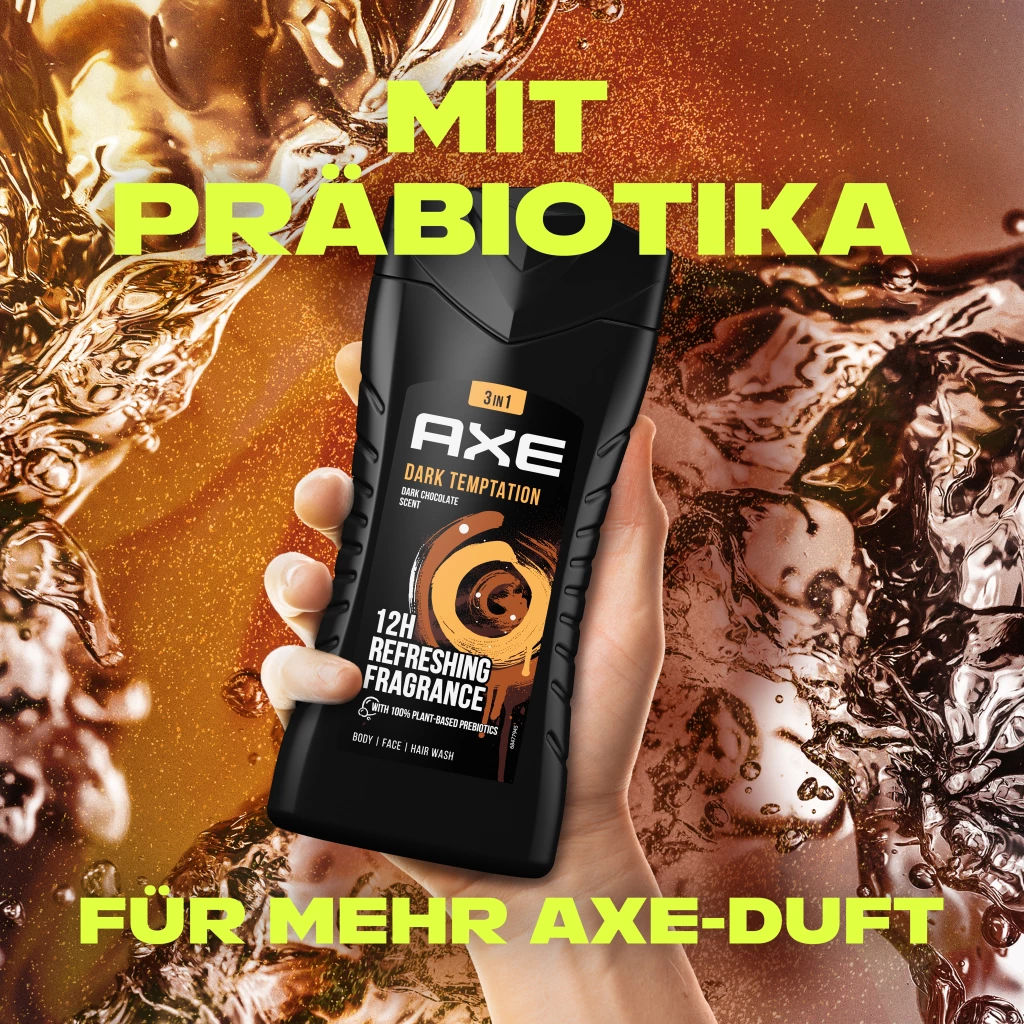 Axe 3-in-1 Duschgel & Shampoo Dark Temptation 5 Axe 3-in-1 Duschgel & Shampoo Dark Temptation – Bild 5
