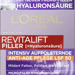 L’Oréal Paris Revitalift Filler [+Hyaluronsäure] Intensiv Aufpolsternde Anti-Age Tagespflege Mit LSF 50
