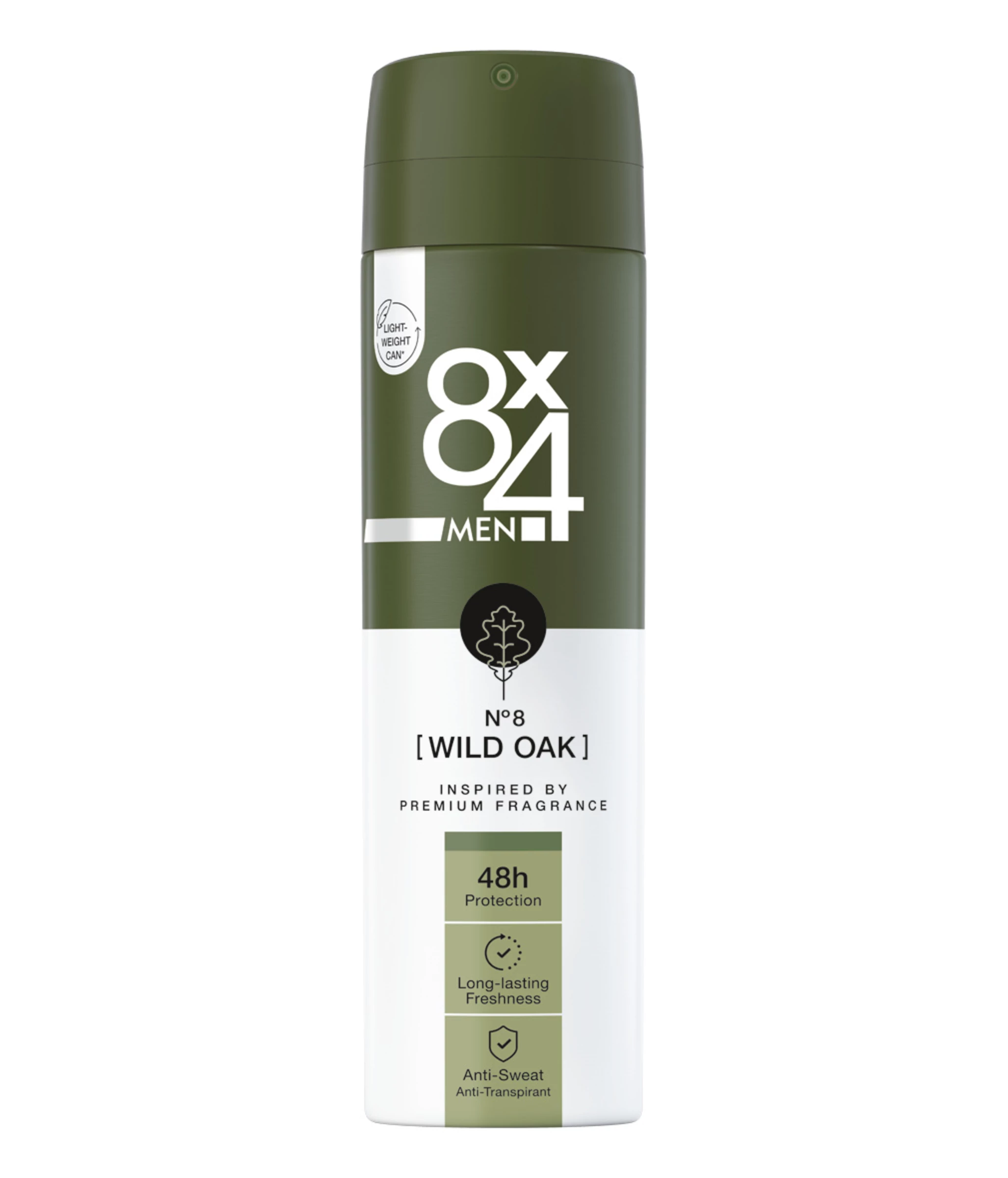 8x4 MEN Anti-Transpirant Spray N°8 Wild Oak 1 8x4 MEN Anti-Transpirant Spray N°8 Wild Oak