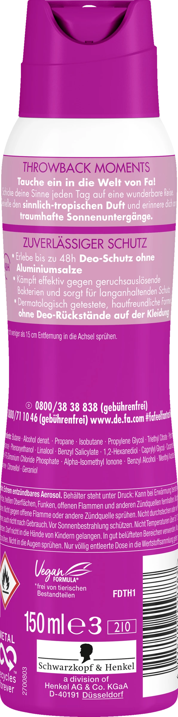 FA Deodorant Spray Throwback Moments 2 FA Deodorant Spray Throwback Moments – Bild 2