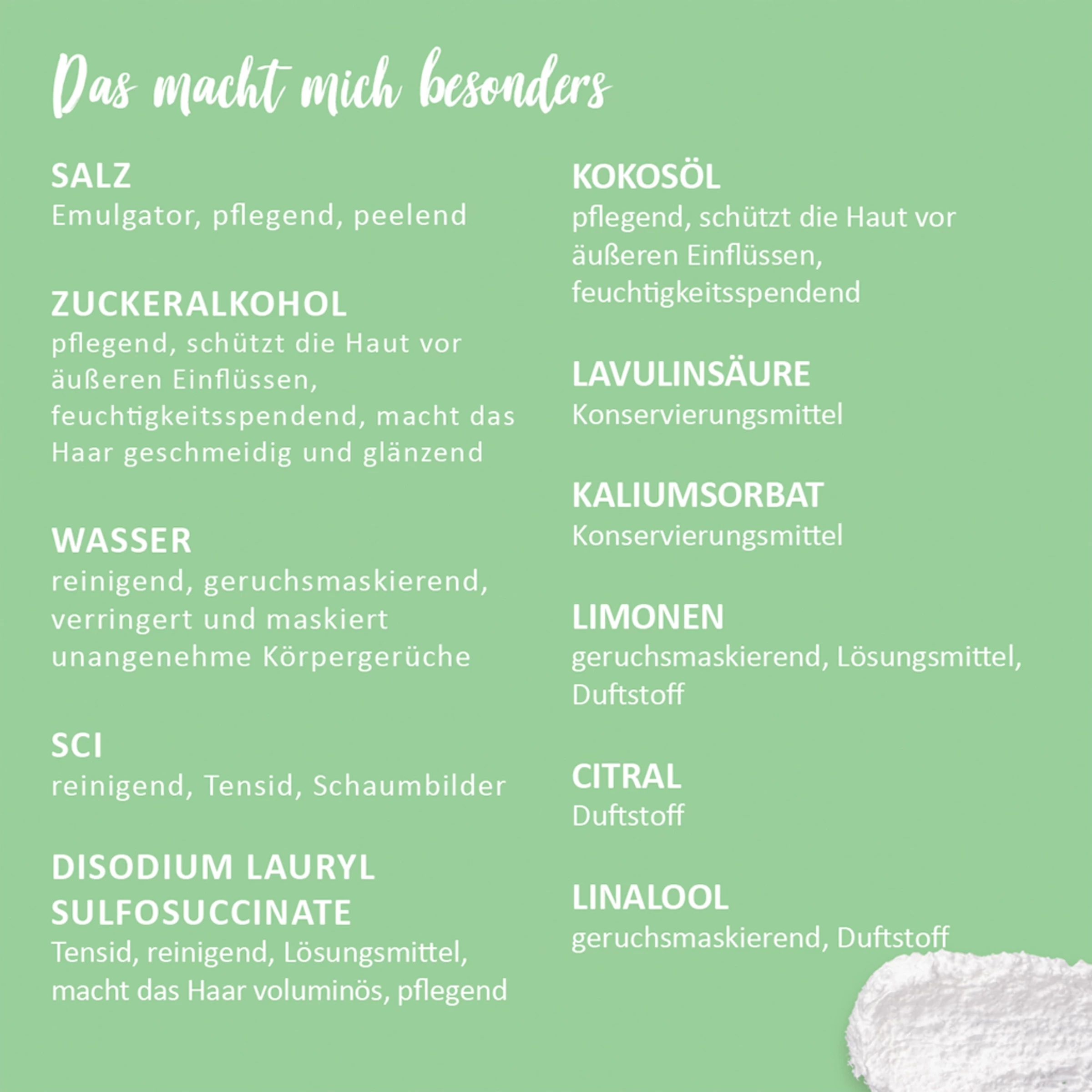 Puremetics 3in1 Dusch-Fluff Limette Mit Meersalzpeeling 4 Puremetics 3in1 Dusch-Fluff Limette Mit Meersalzpeeling – Bild 4