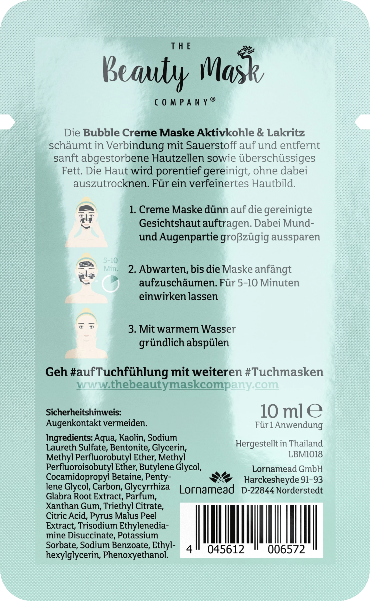 The Beauty Mask Company Bubble Creme Maske Porentief Reinigend 2 The Beauty Mask Company Bubble Creme Maske Porentief Reinigend – Bild 2