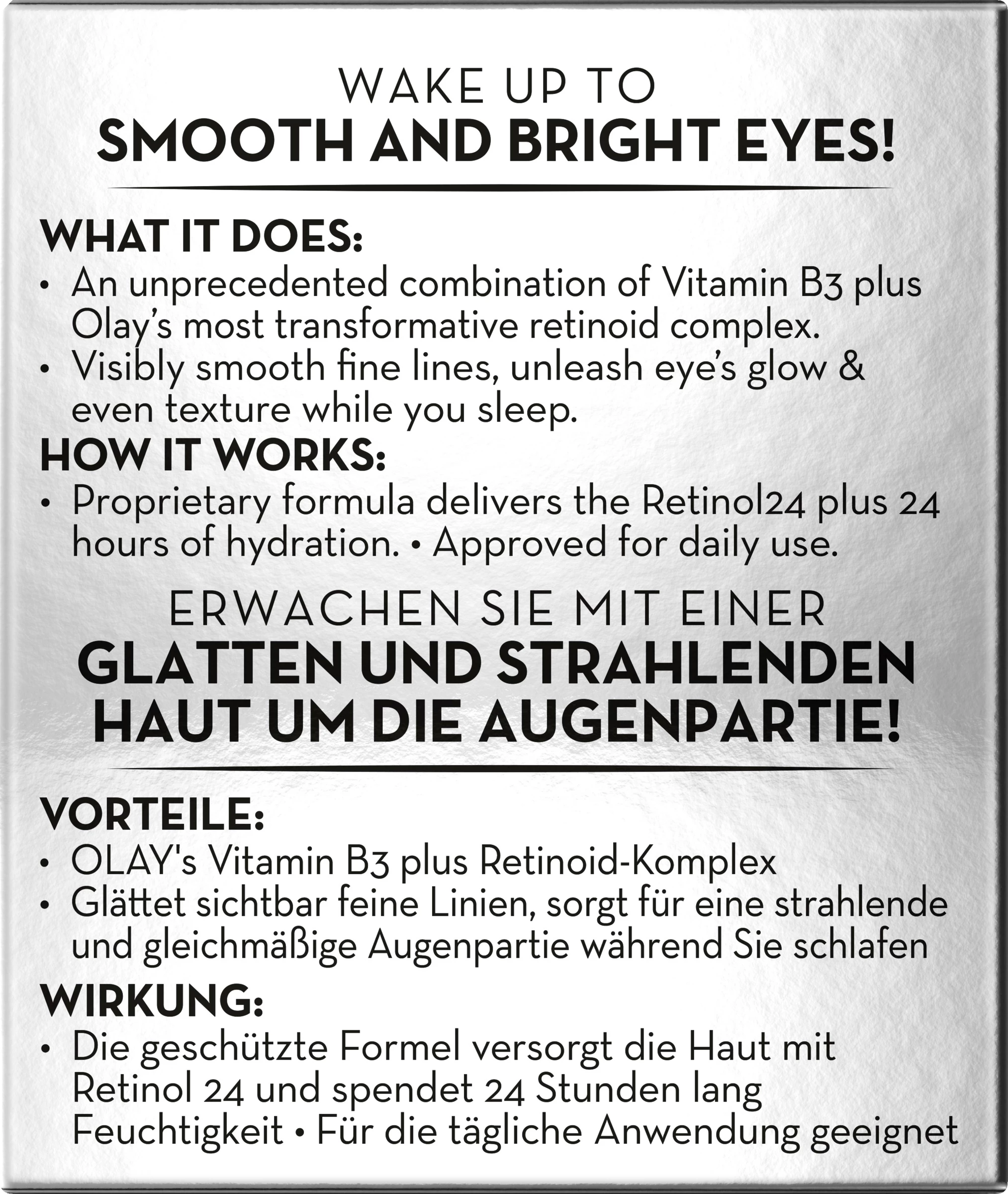 Olay Retinol24 Augencreme 4 Olay Retinol24 Augencreme – Bild 4