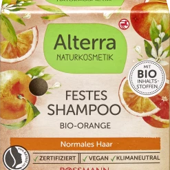 Alterra NATURKOSMETIK Festes Shampoo Bio-Orange & Bio-Vanille