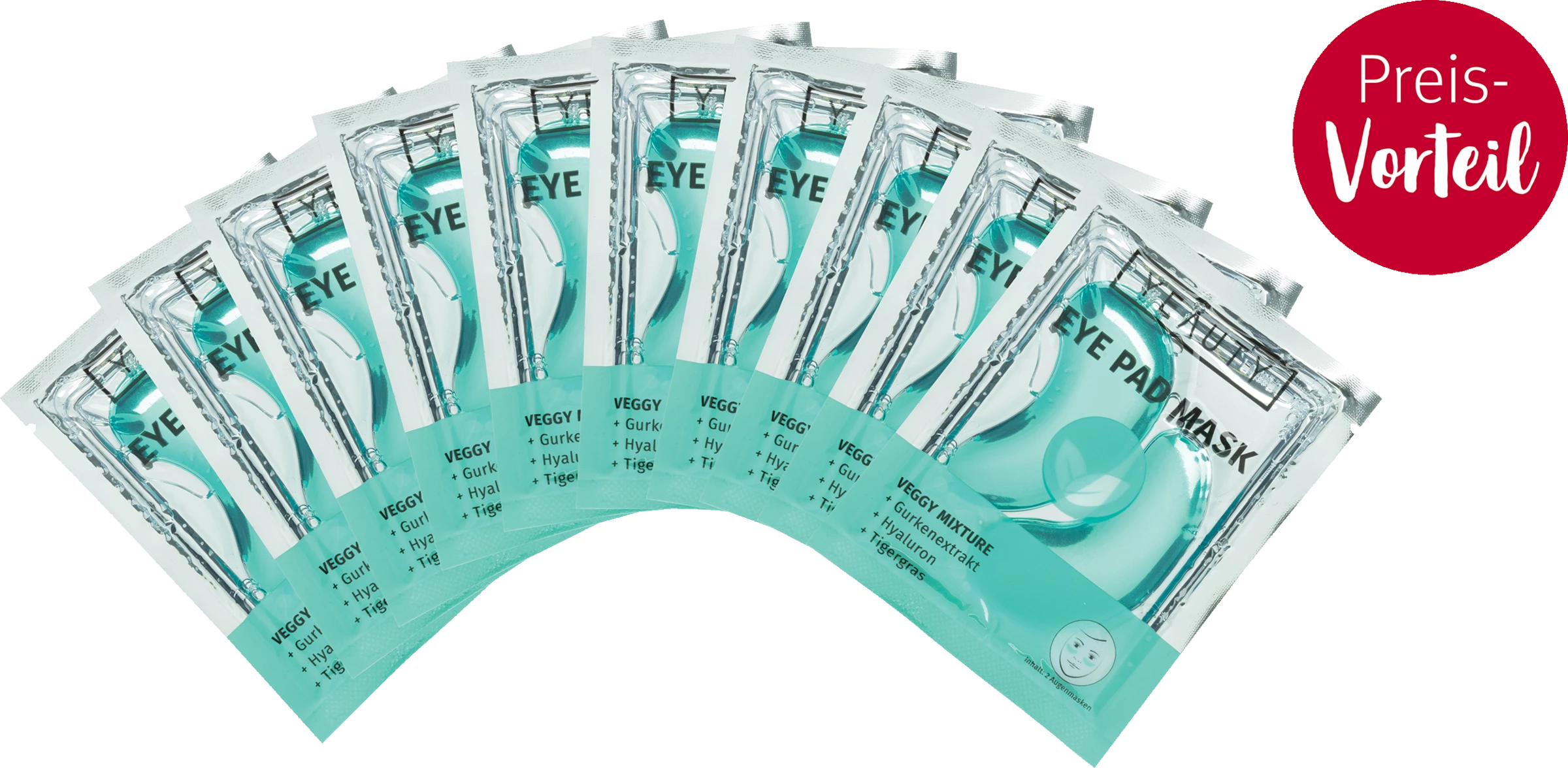 YEAUTY Vorteilspack Eye Pad Mask Veggy Mixture 1 YEAUTY Vorteilspack Eye Pad Mask Veggy Mixture
