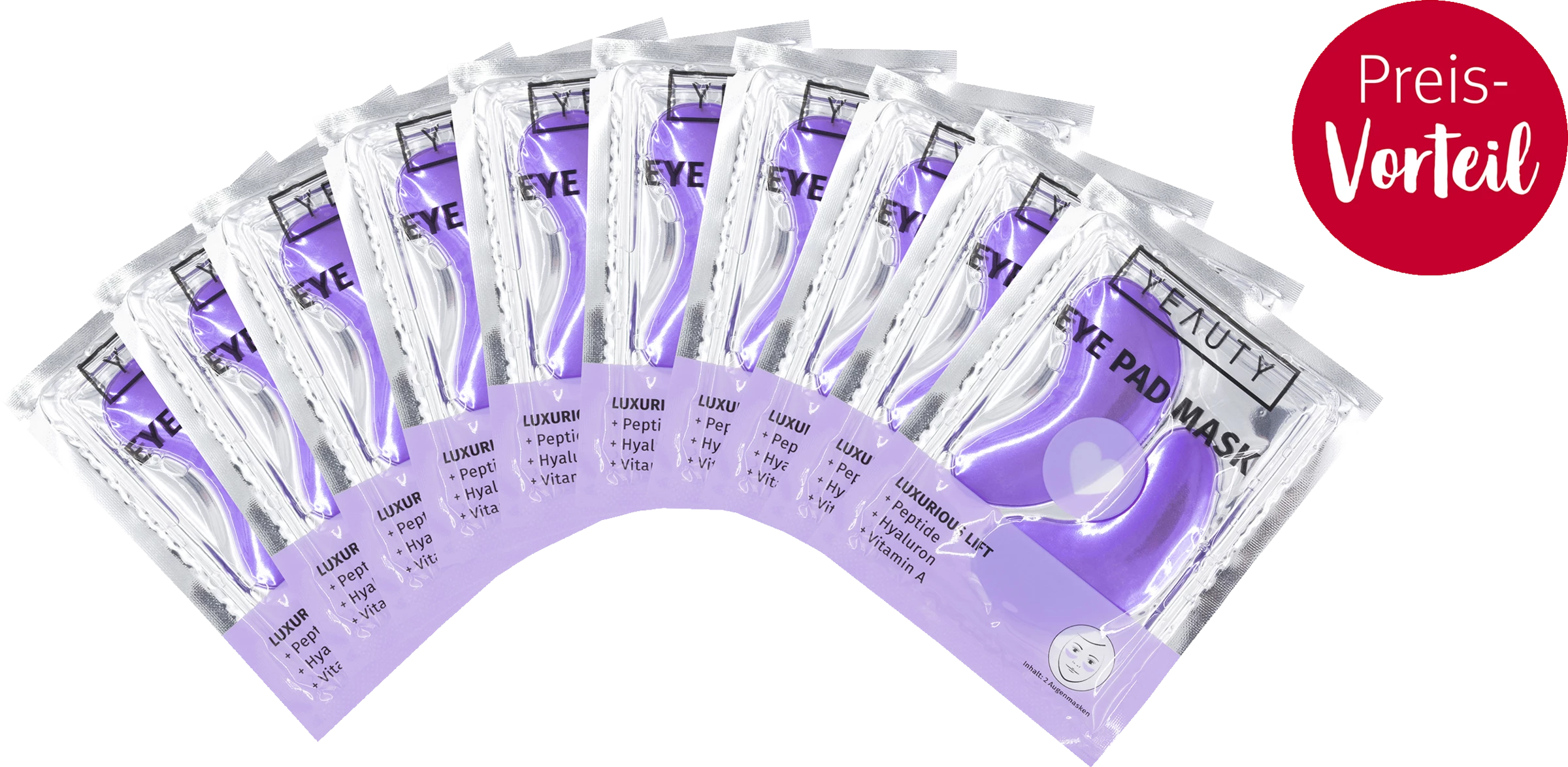 YEAUTY Vorteilspack Luxurious Lift Eye Pad Mask 1 YEAUTY Vorteilspack Luxurious Lift Eye Pad Mask