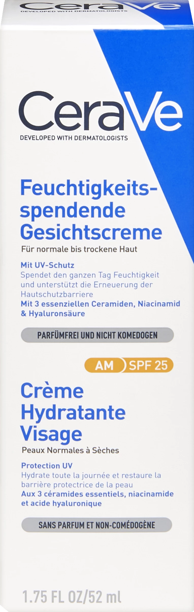 Cerave Feuchtigkeitsspendende Gesichtscreme LSF25 1 Cerave Feuchtigkeitsspendende Gesichtscreme LSF25