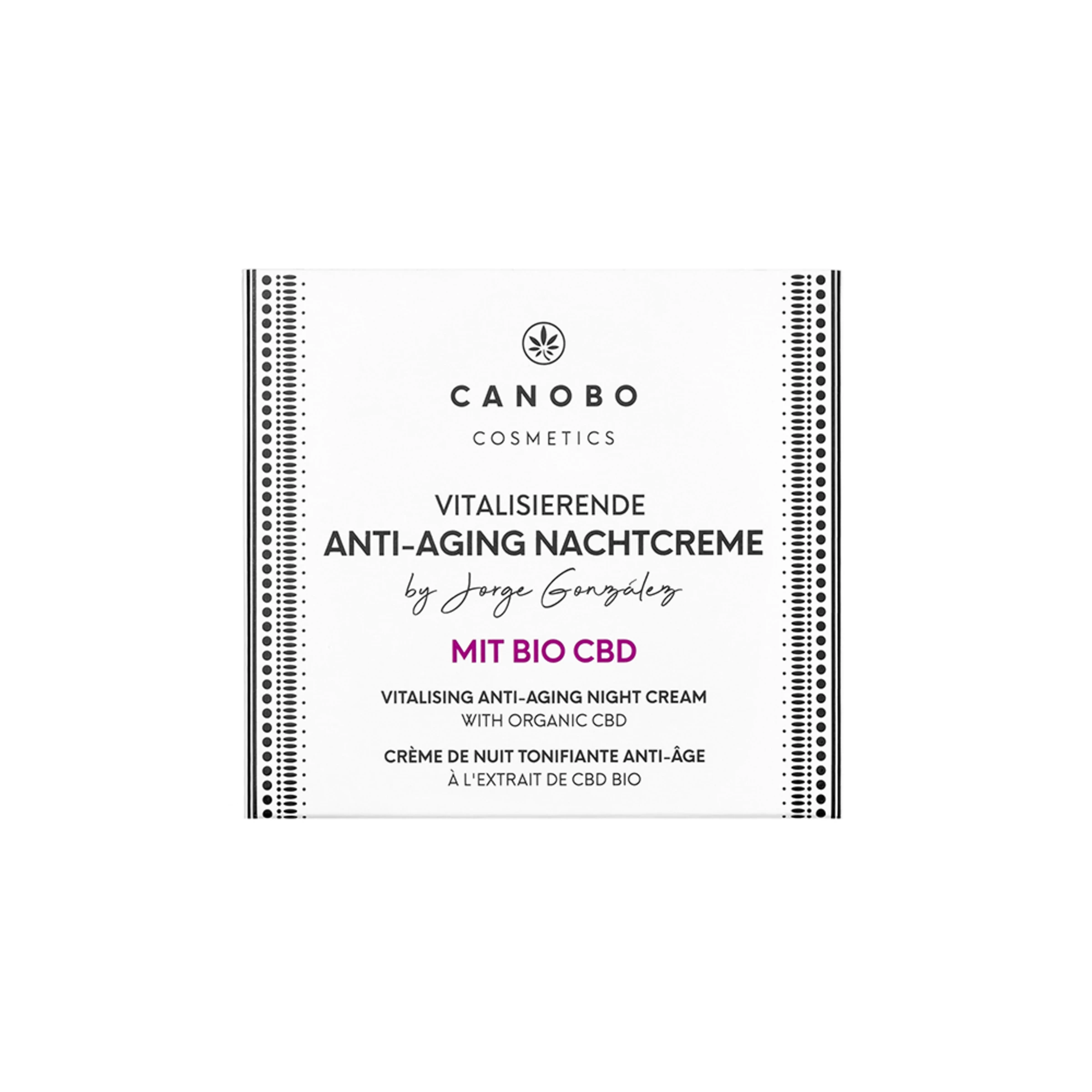 CANOBO Cosmetics By Jorge González Anti-Aging Nachtcreme Mit Bio Hanfextrakt + CBD Infuse 1 CANOBO Cosmetics By Jorge González Anti-Aging Nachtcreme Mit Bio Hanfextrakt + CBD Infuse