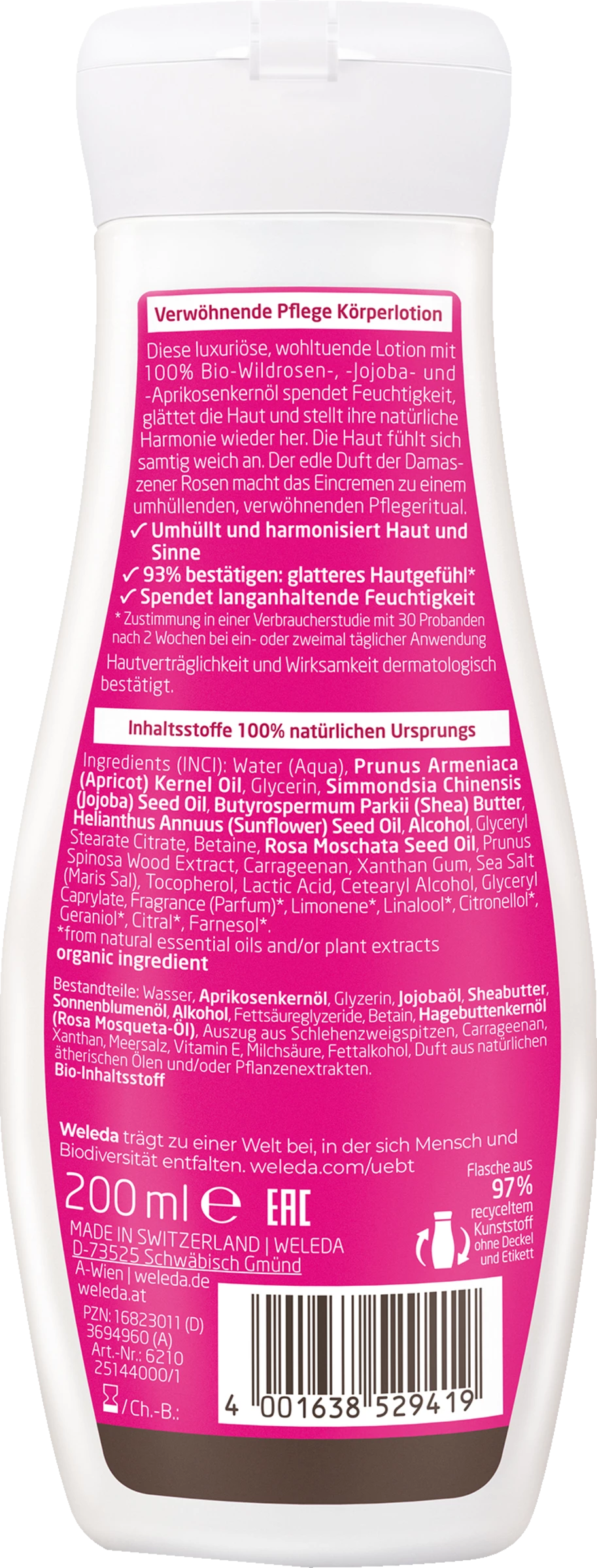Weleda Verwöhnende Pflege Körperlotion Wildrose 2 Weleda Verwöhnende Pflege Körperlotion Wildrose – Bild 2