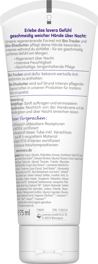 Lavera Gute Nacht 2in1 Handcreme & -maske 2 Lavera Gute Nacht 2in1 Handcreme & -maske – Bild 2