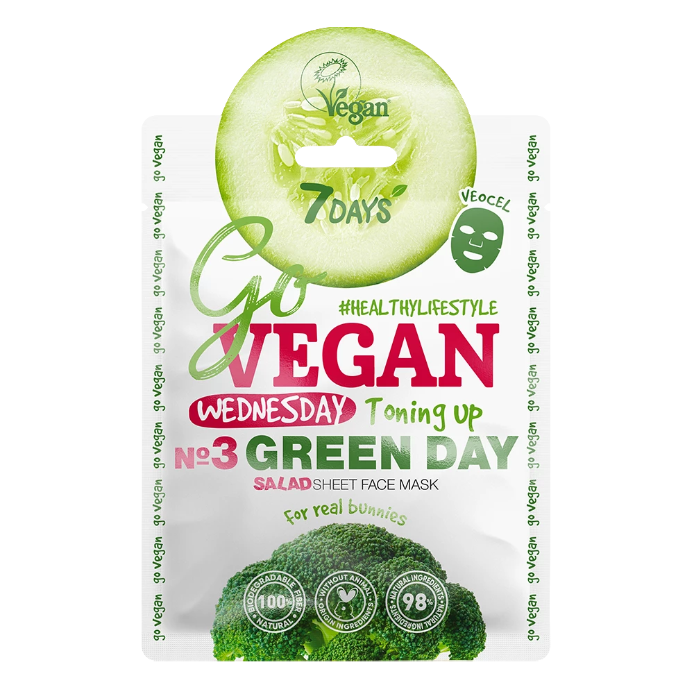 7DAYS GoVEGAN WEDNESDAY GREEN DAY Tuchmaske 1 7DAYS GoVEGAN WEDNESDAY GREEN DAY Tuchmaske