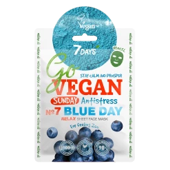7DAYS Go VEGAN SUNDAY BLUE DAY Tuchmaske