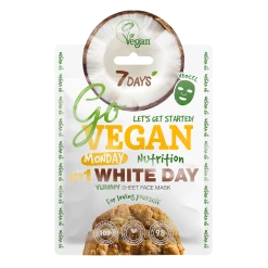 7DAYS Go VEGAN MONDAY WHITE DAY Tuchmaske