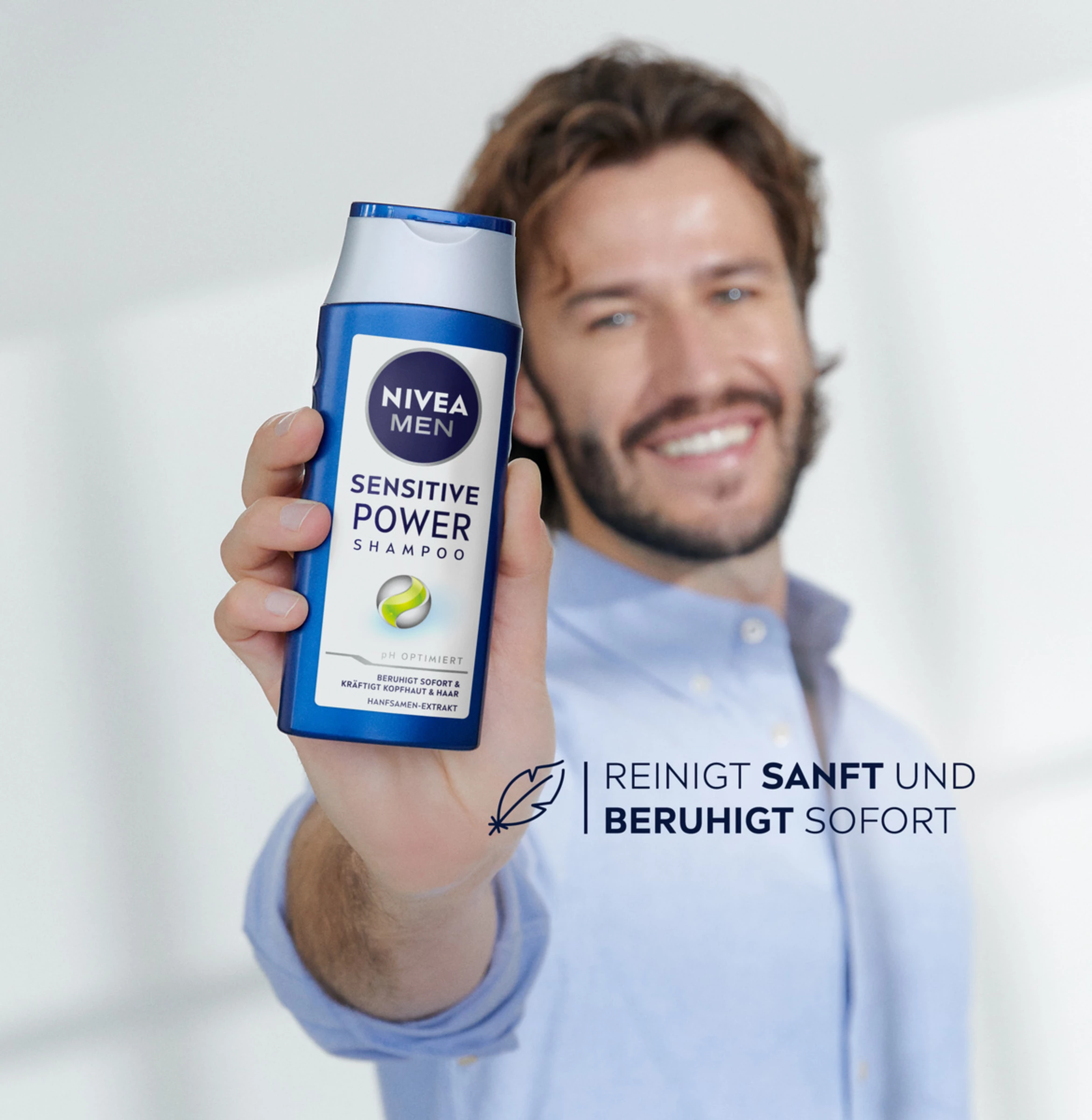 NIVEA MEN Sensitiv Power Shampoo 3 NIVEA MEN Sensitiv Power Shampoo – Bild 3