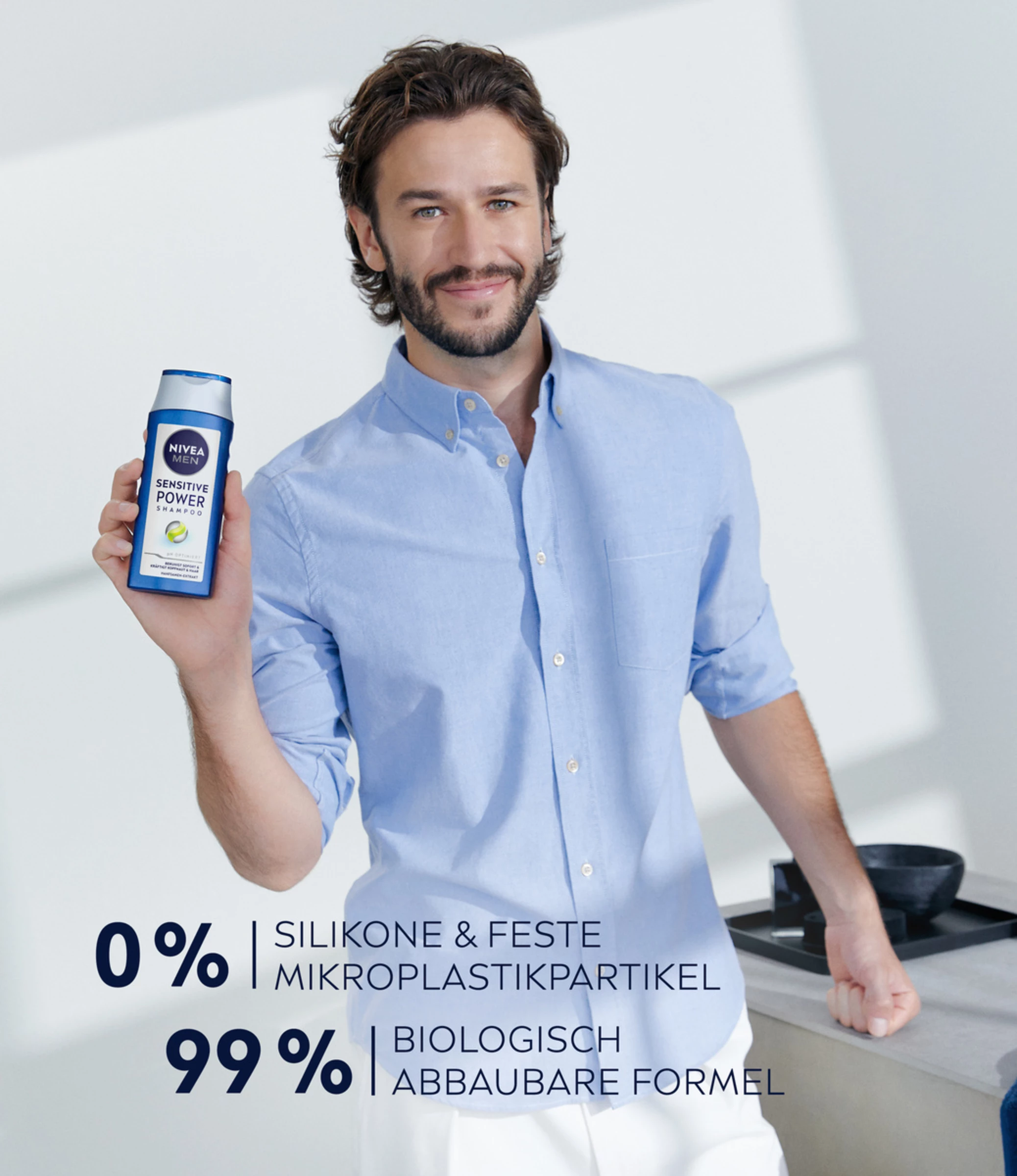 NIVEA MEN Sensitiv Power Shampoo 4 NIVEA MEN Sensitiv Power Shampoo – Bild 4