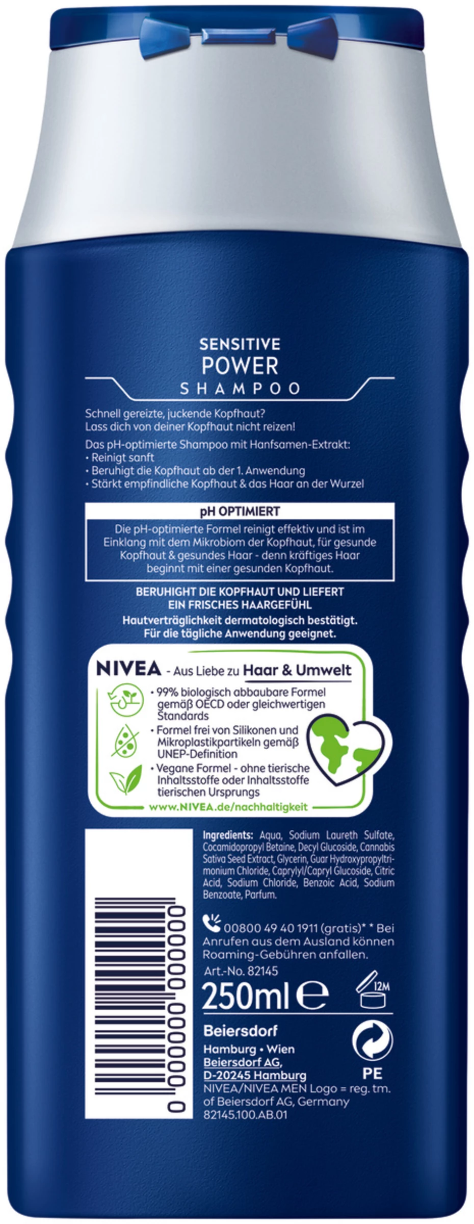 NIVEA MEN Sensitiv Power Shampoo 2 NIVEA MEN Sensitiv Power Shampoo – Bild 2