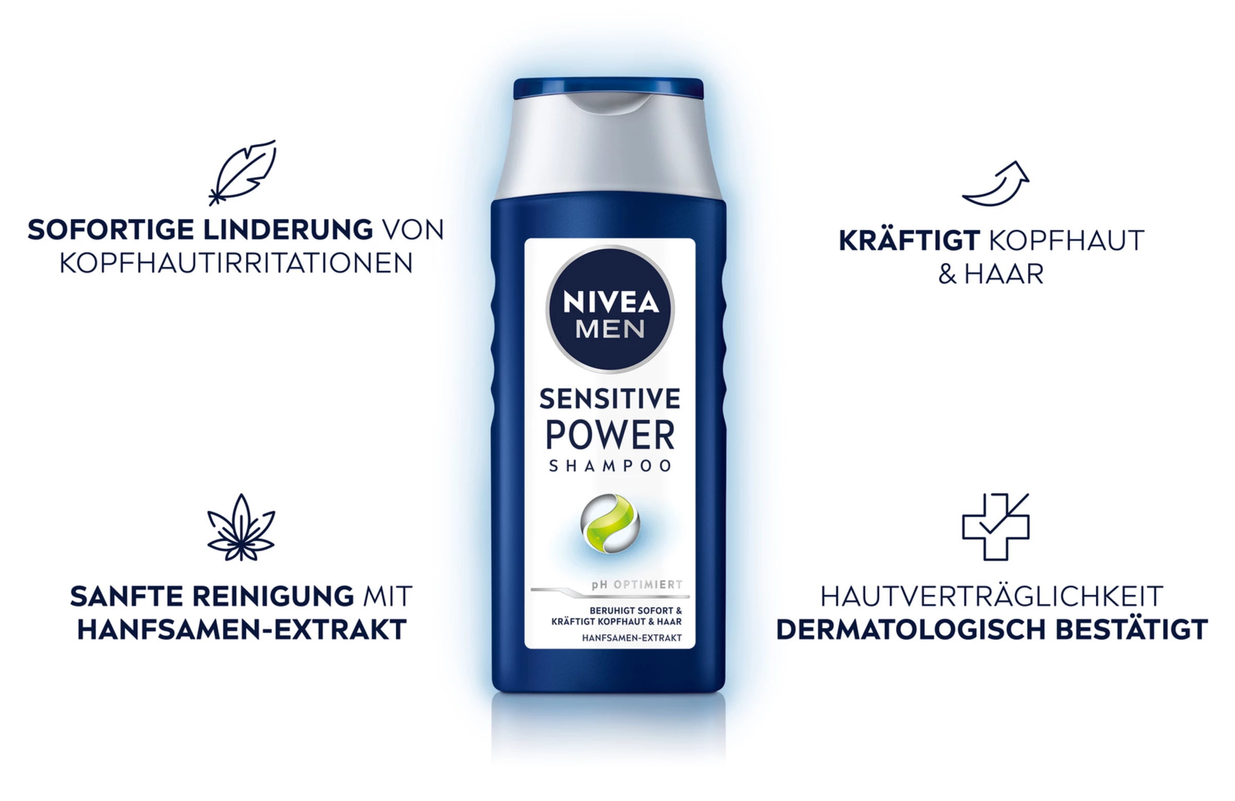 NIVEA MEN Sensitiv Power Shampoo 7 NIVEA MEN Sensitiv Power Shampoo – Bild 7