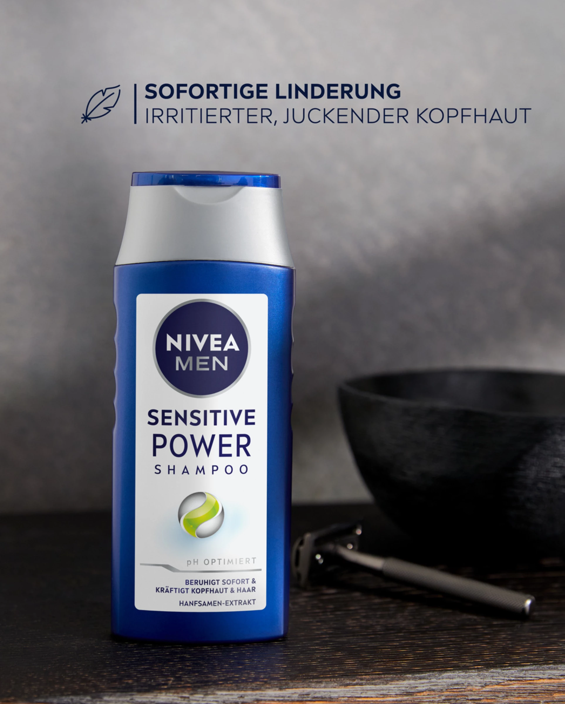 NIVEA MEN Sensitiv Power Shampoo 8 NIVEA MEN Sensitiv Power Shampoo – Bild 8