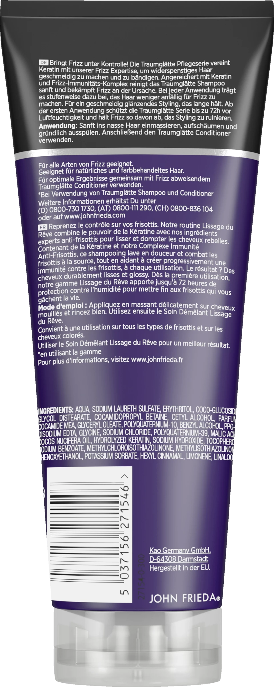 JOHN FRIEDA FRIZZ Ease Traumglätte Shampoo 2 JOHN FRIEDA FRIZZ Ease Traumglätte Shampoo – Bild 2