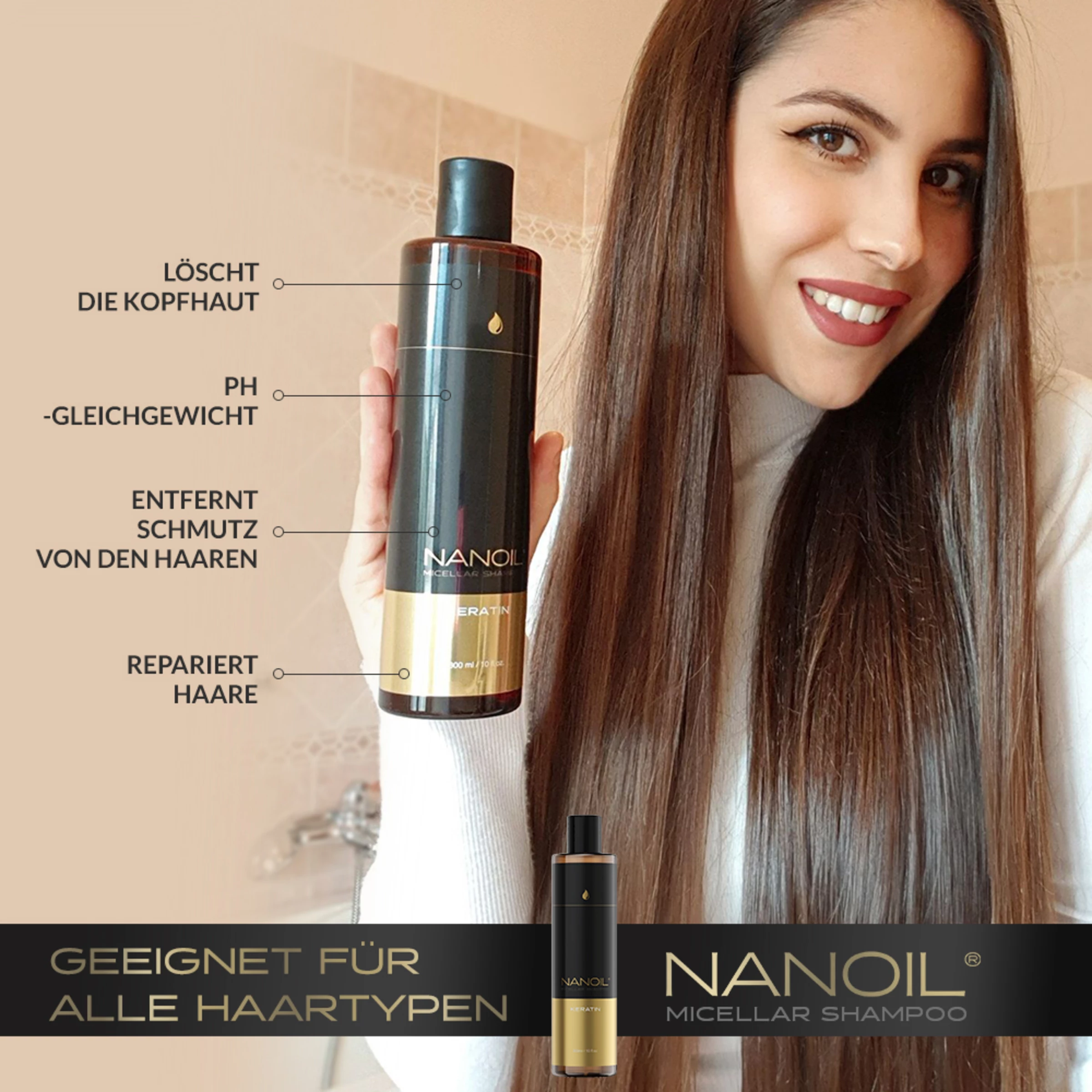 NANOIL Mizellenshampoo Mit Keratin 12 NANOIL Mizellenshampoo Mit Keratin – Bild 12