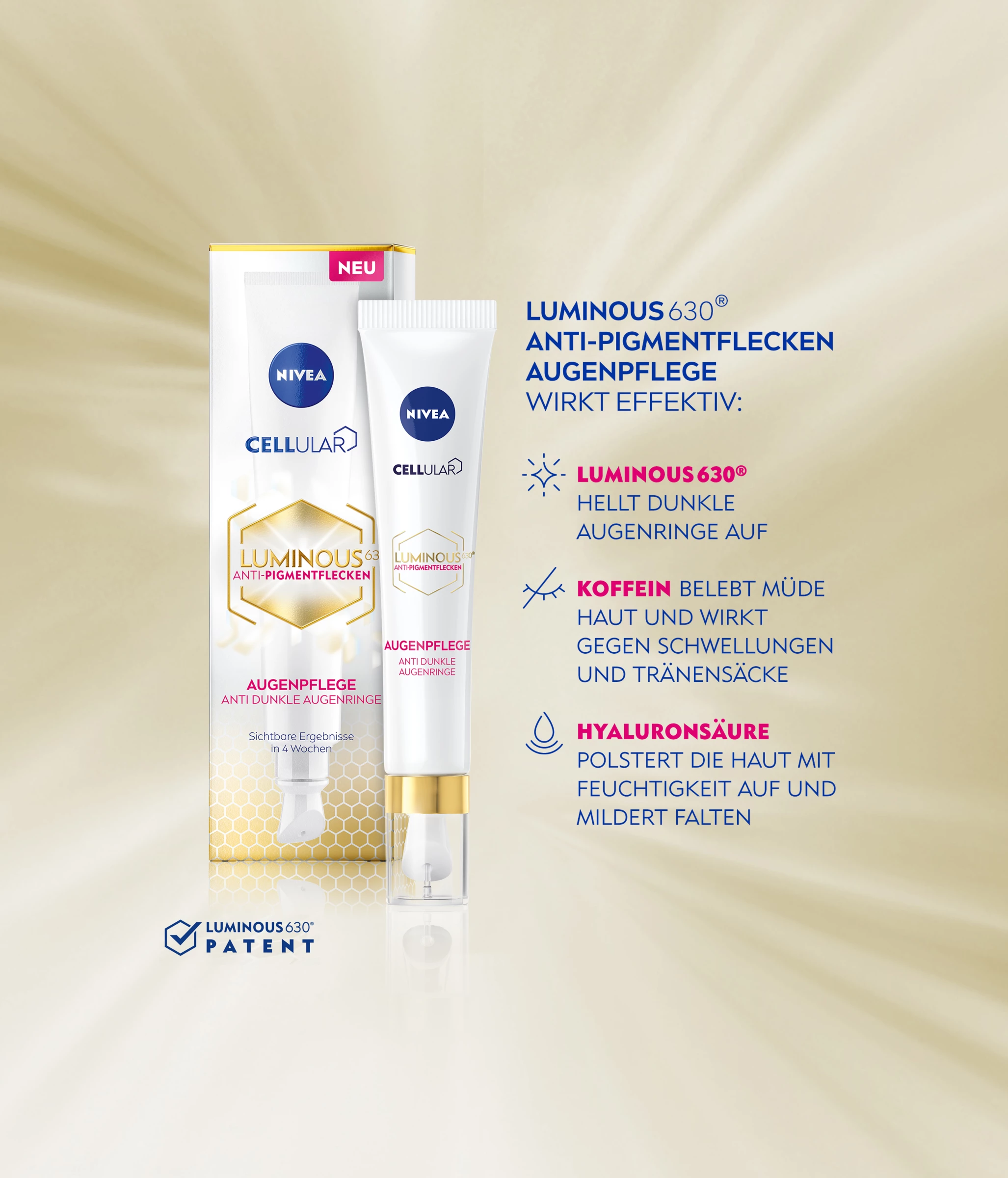 NIVEA Cellular Luminous 630 Anti-Pigmentflecken Augenpflege 5 NIVEA Cellular Luminous 630 Anti-Pigmentflecken Augenpflege – Bild 5