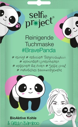 Selfie Project Reinigende Tuchmaske #BravePanda 1 Selfie Project Reinigende Tuchmaske #BravePanda