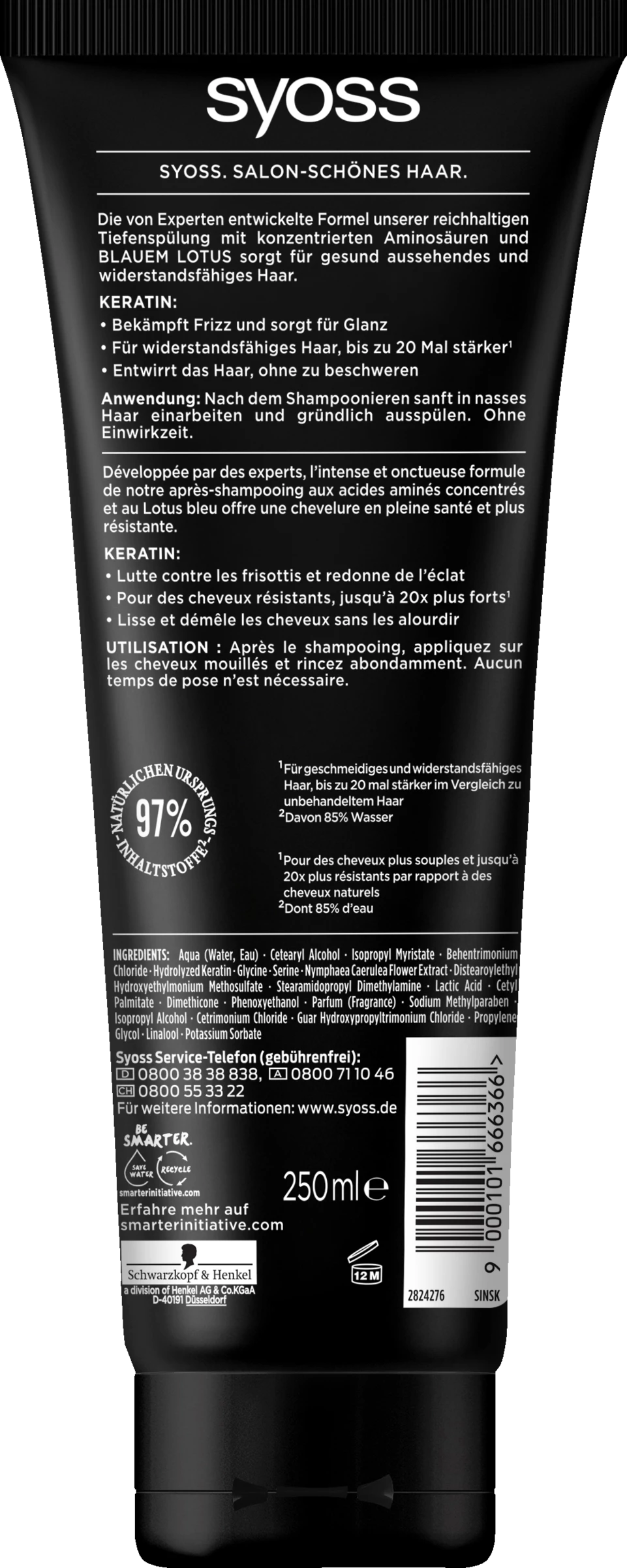 Syoss Professional Performance Keratin Tiefenspülung 2 Syoss Professional Performance Keratin Tiefenspülung – Bild 2