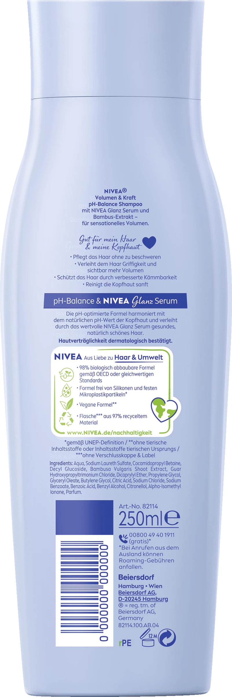 NIVEA Volumen & Kraft PH-Balance Shampoo 2 NIVEA Volumen & Kraft PH-Balance Shampoo – Bild 2