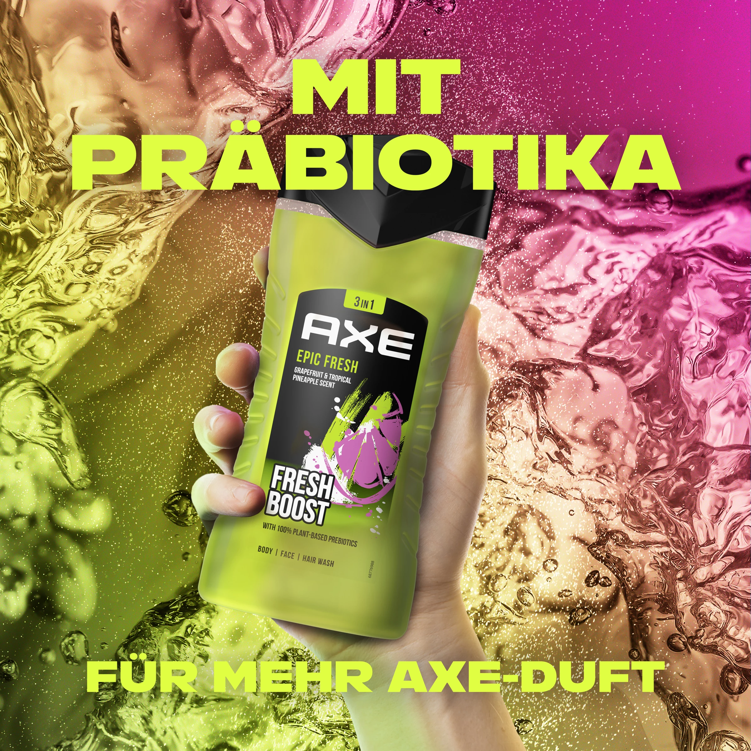 Axe 3in1 Duschgel Epic Fresh Fresh Boost 6 Axe 3in1 Duschgel Epic Fresh Fresh Boost – Bild 6