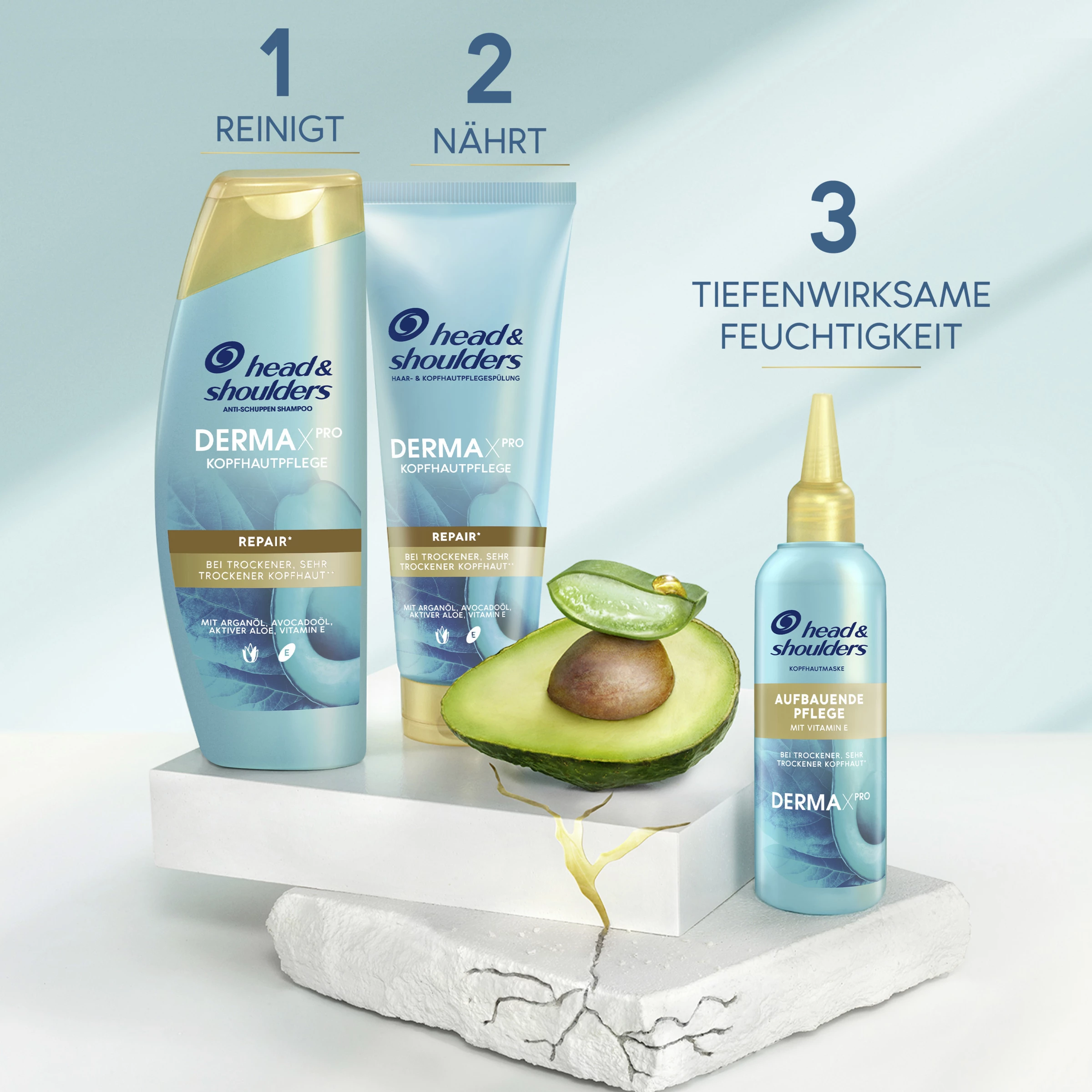 Head & Shoulders DERMAXPRO Repair Haar- & Kopfhautpflegespülung 5 Head & Shoulders DERMAXPRO Repair Haar- & Kopfhautpflegespülung – Bild 5